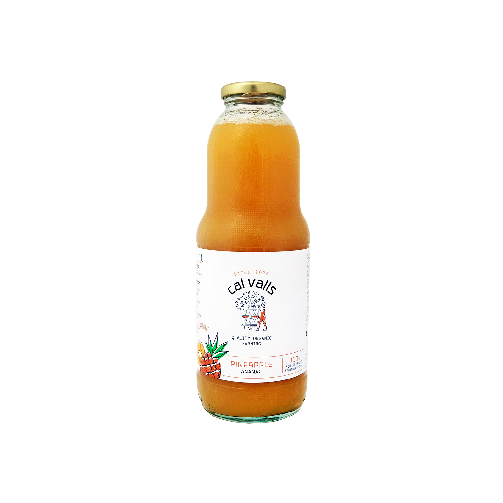 Cal Valls 100% natural juice pineapple 1lt image 1