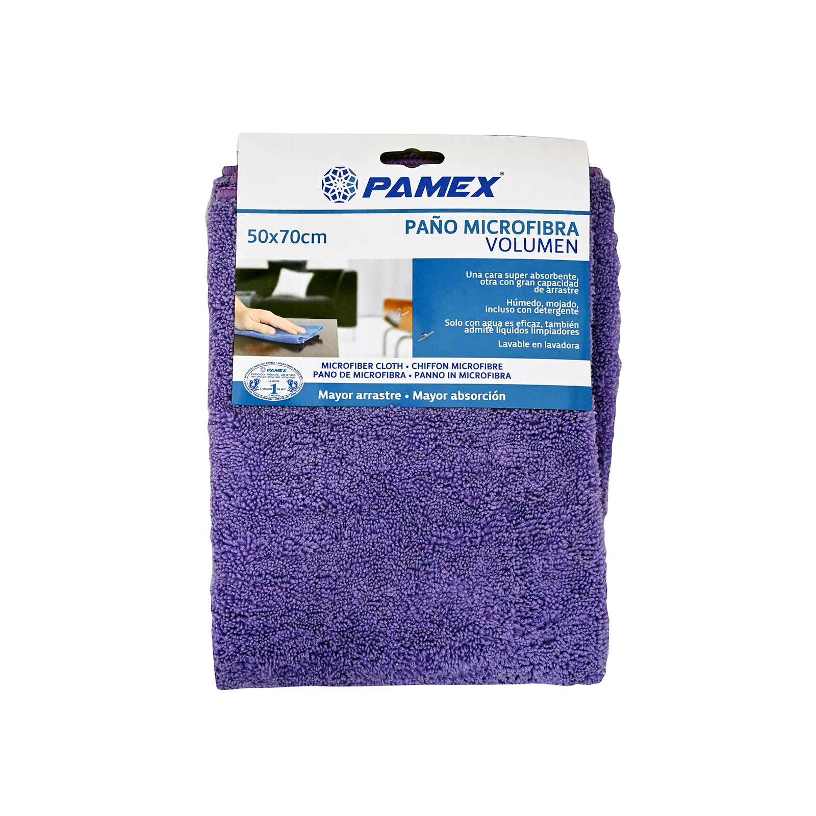 Pamex general purpose microfiber cloth purple 50 x 70 image 1
