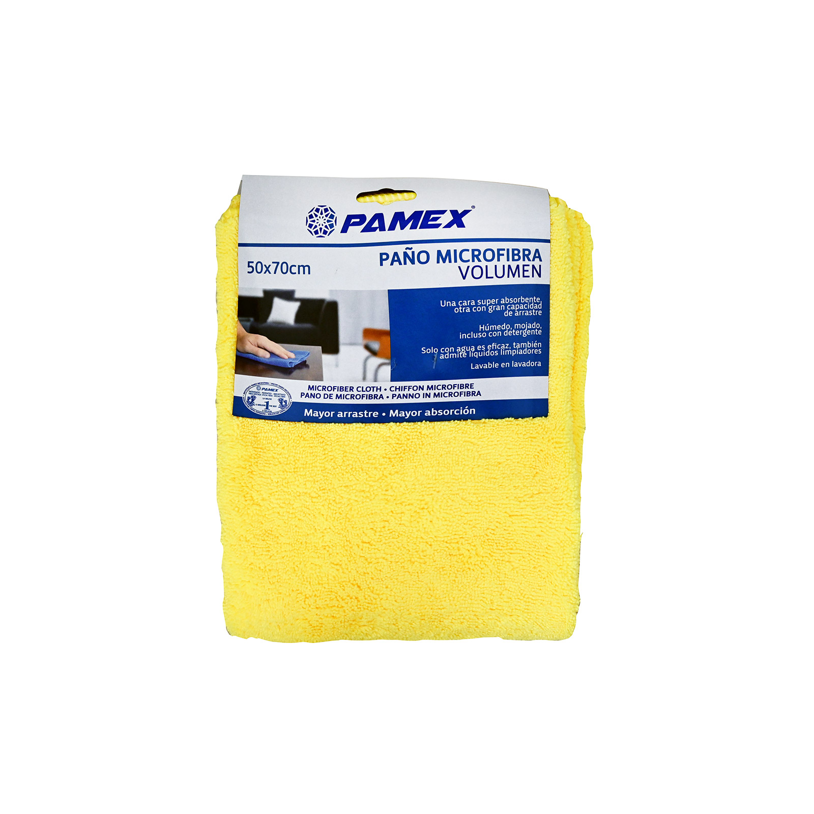 Pamex general purpose microfiber cloth yellow 50 x 70 image 1