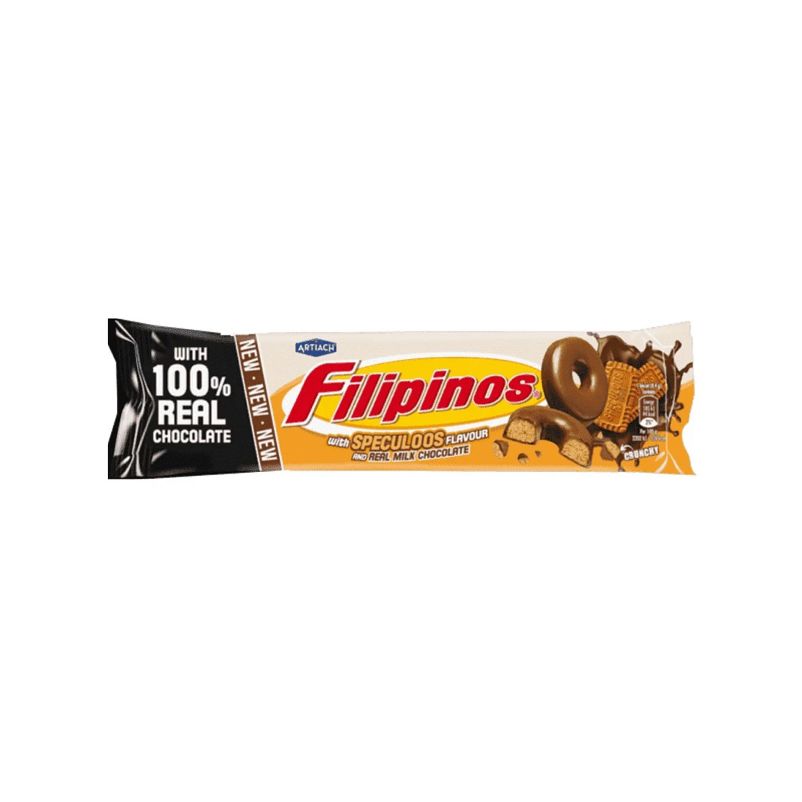 Fillipinos μπισκότα speculoos flavor & milk chocolate 118g εικόνα 1