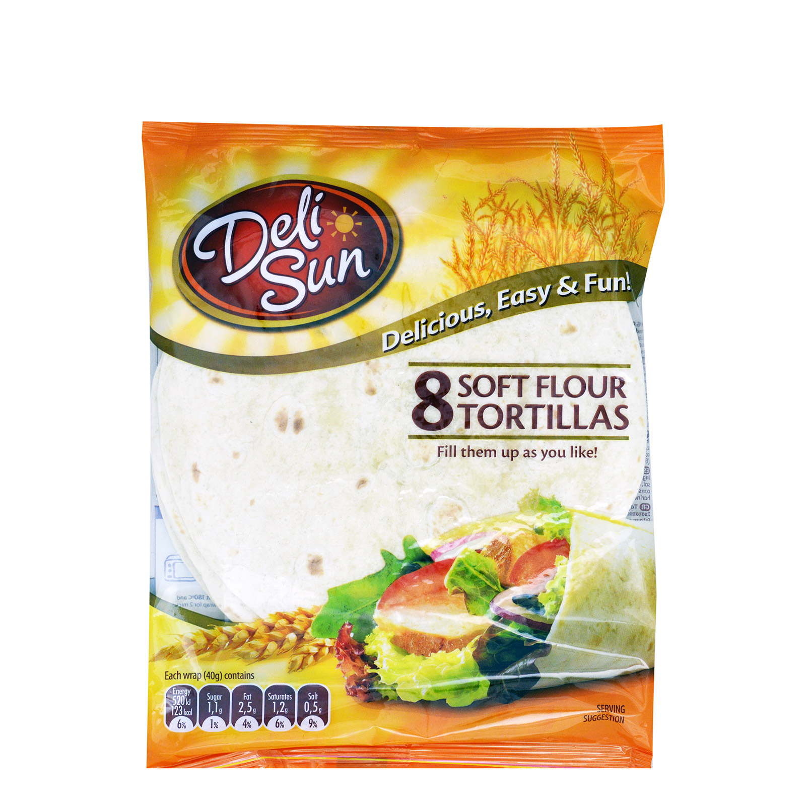 Deli Sun πίτες τορτίγια soft flour 320g εικόνα 1