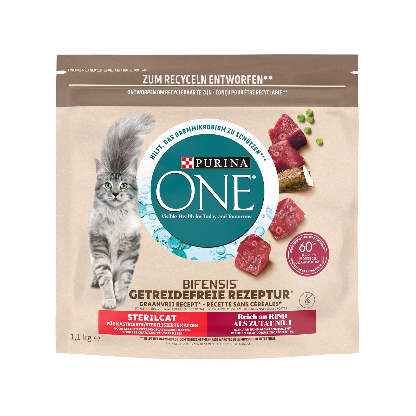 Purina One bifensis sterilcat ξηρά τροφή γάτας 1.1kg εικόνα 1