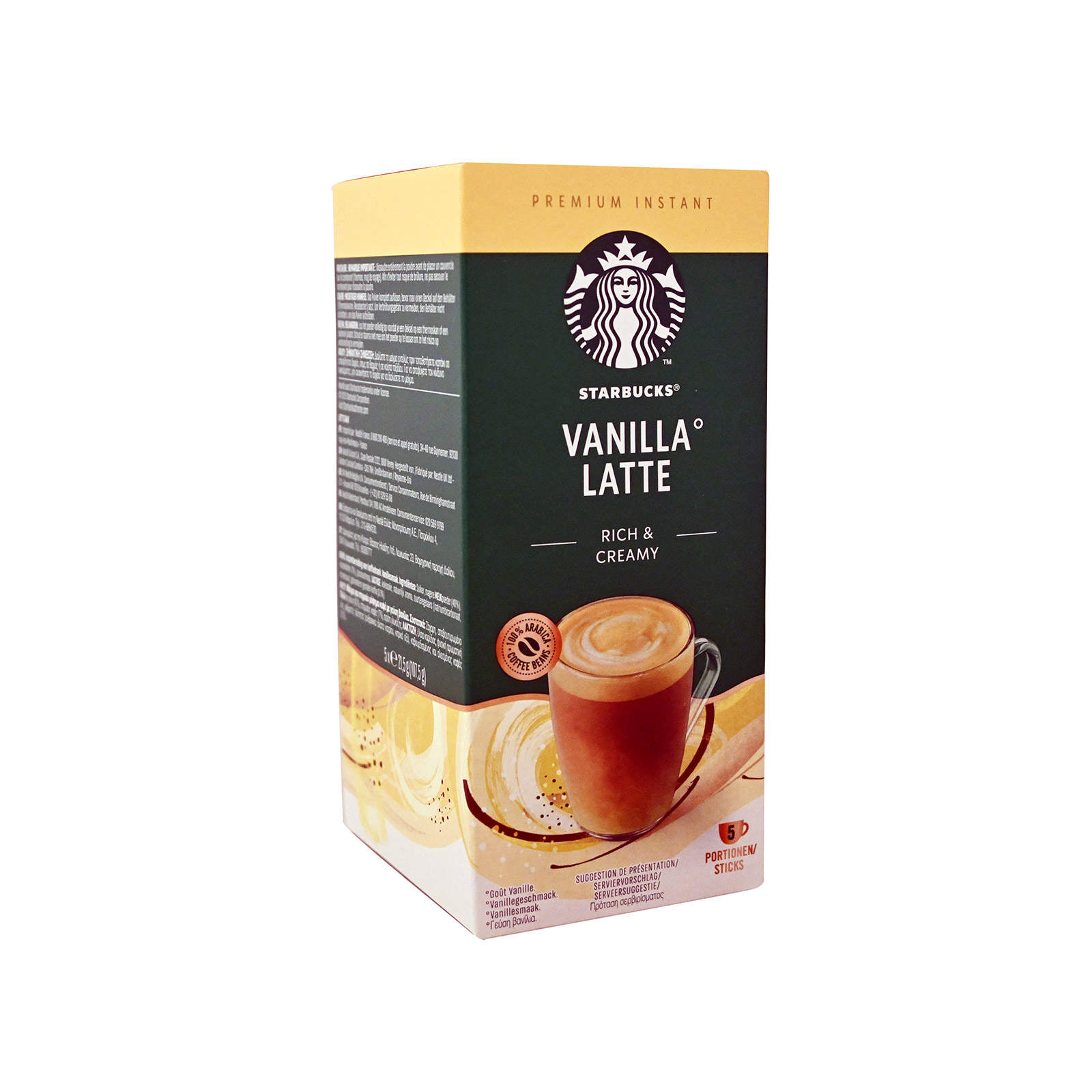 Starbucks μείγμα για στιγμιαίο ρόφημα καφέ vanilla latte 107.5g εικόνα 1