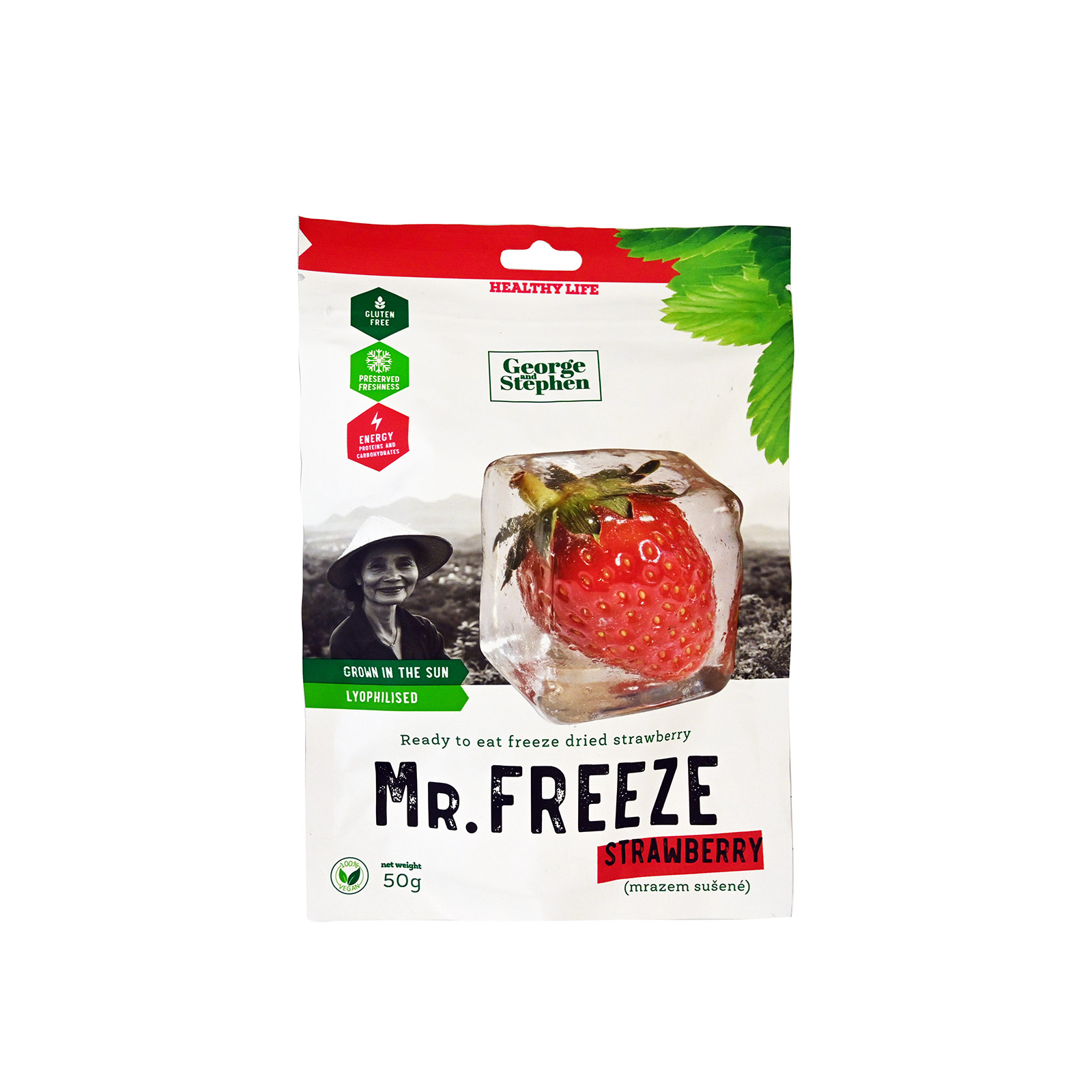 George & Stephen Mr.Freeze Strawberry ready to eat freeze dried strawberry 50g image 1