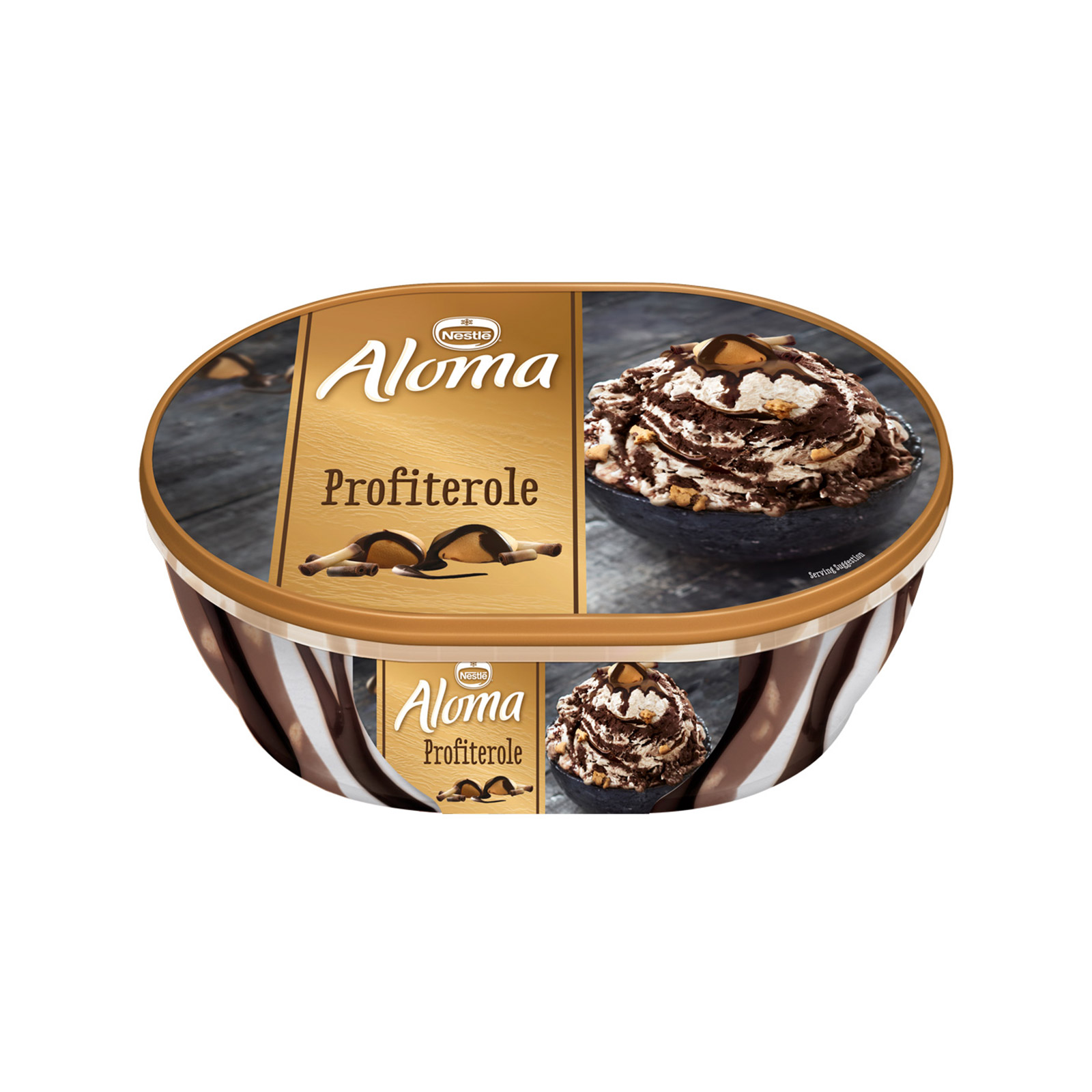 Nestle Aloma παγωτό οικογενειακό profiterole 900kg εικόνα 1