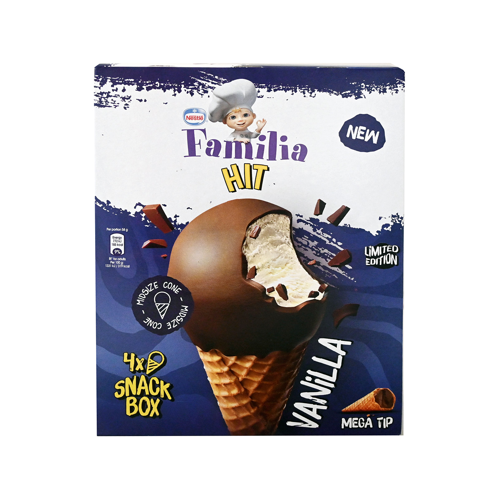 Nestle Familia Hit παγωτό πολυσυσκευασία vanilla πύραυλος 4x85ml εικόνα 1