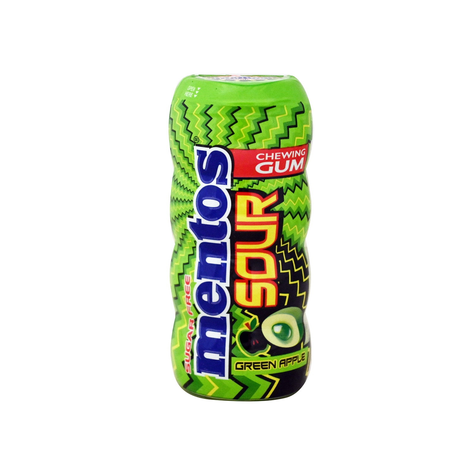 Mentos Sour chewing gum green apple 28g image 1