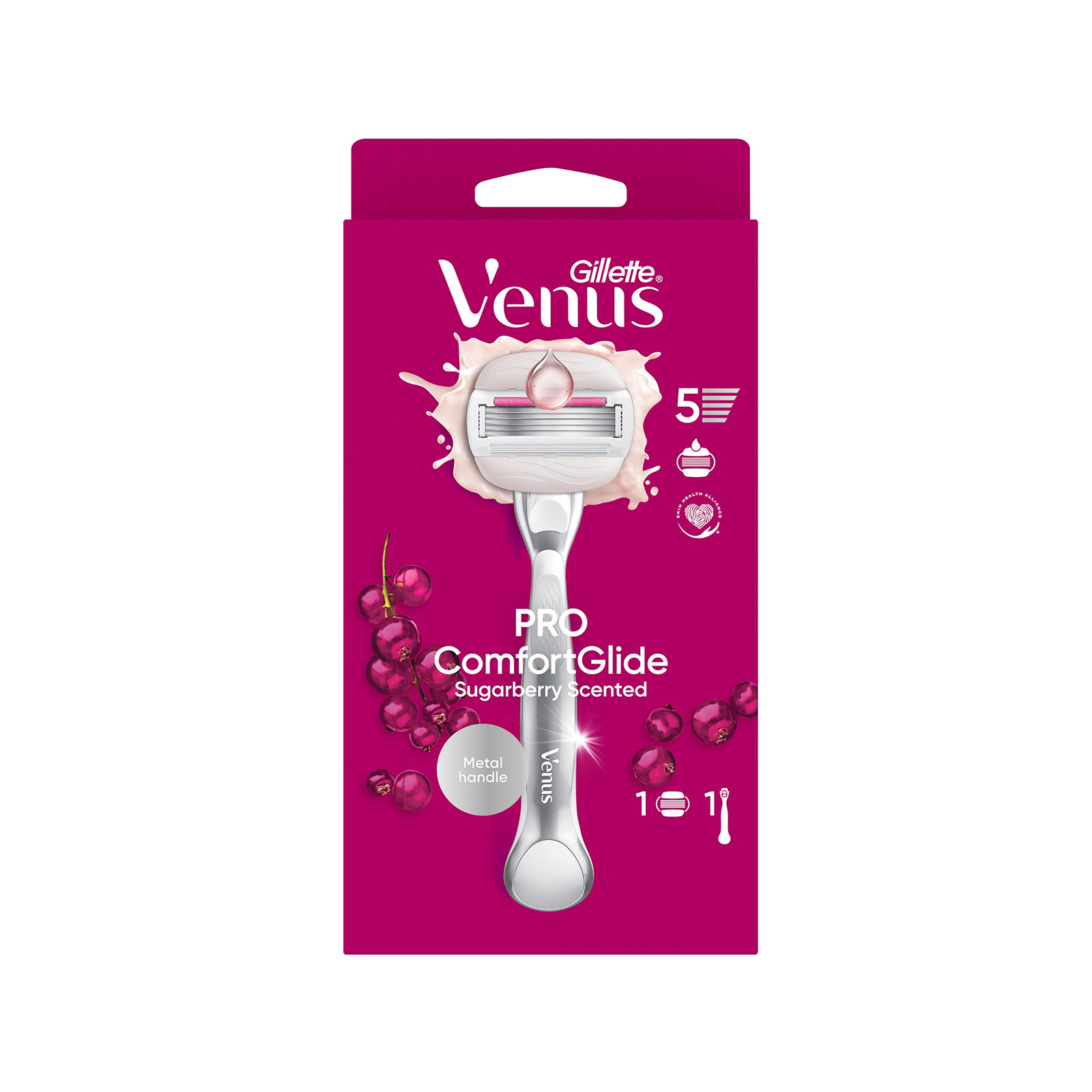Gillette Venus comfortglide ξυριστική μηχανή γυναικεία sugarberry εικόνα 1
