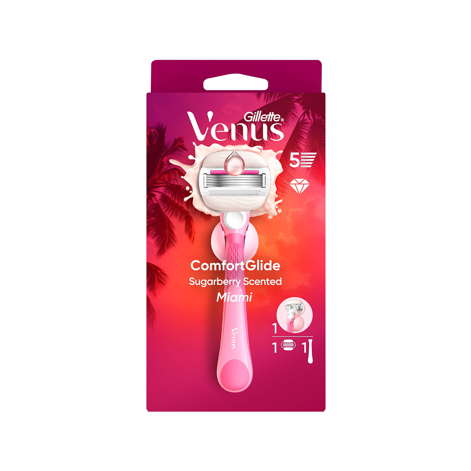 Gillette Venus comfortglide ξυριστική μηχανή γυναικεία & ανταλλακτικό εικόνα 1