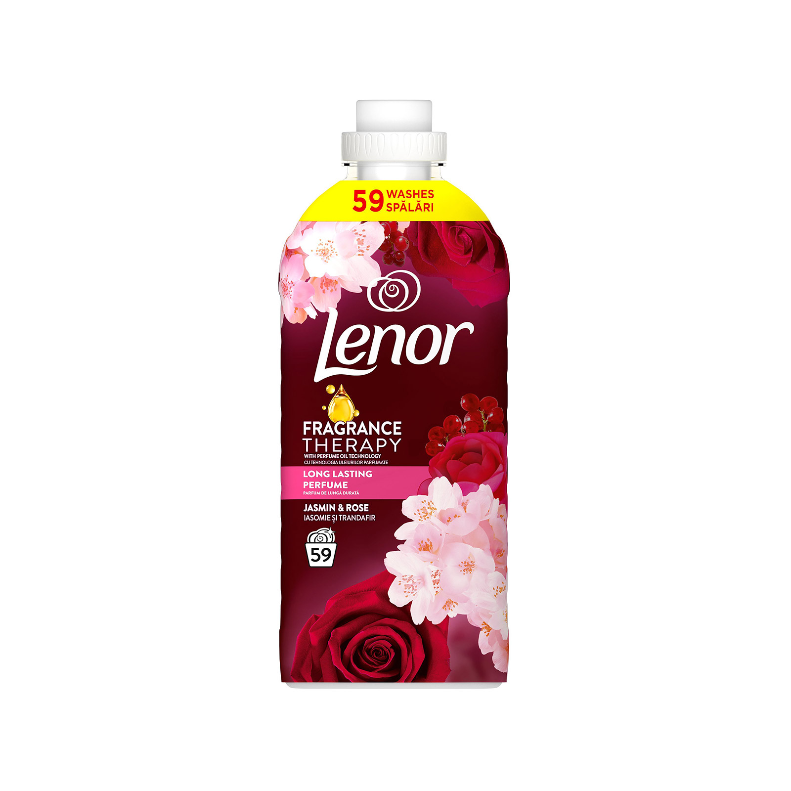 Lenor μαλακτικό ρούχων συμπυκνωμένο jasmine & rose 1239 ml 59μεζ εικόνα 1