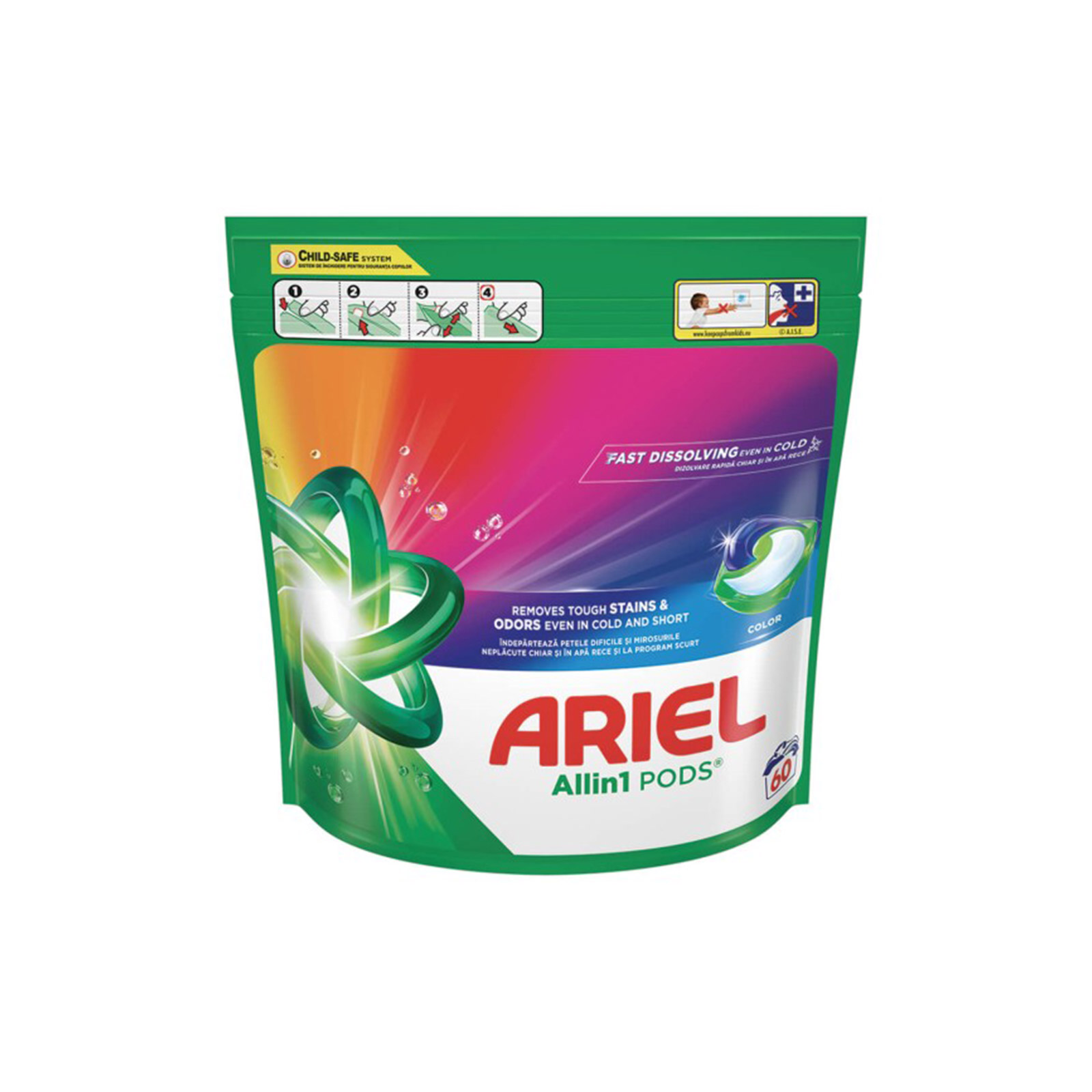 Ariel All In 1 Pods απορρυπαντικό πλυντηρίου ρούχων σε κάψουλες color 60μεζ εικόνα 1