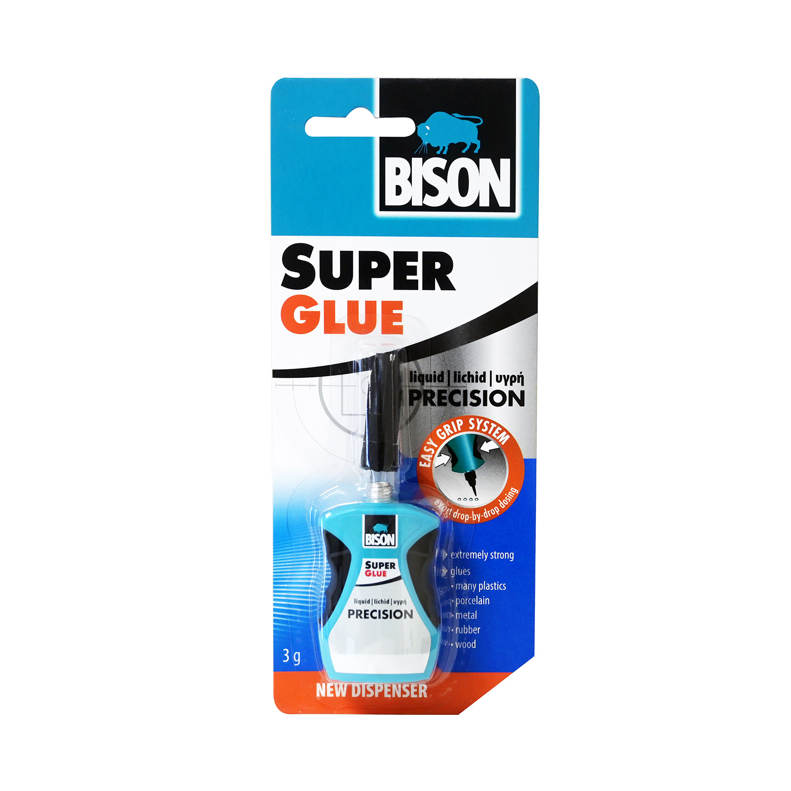 Bison Super glue precision κόλλα ρευστή 3g εικόνα 1