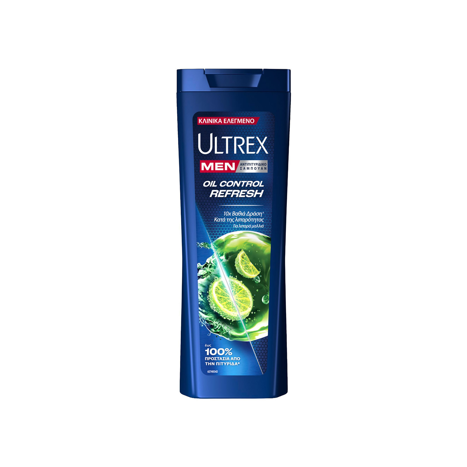 Ultrex Men / oil control refresh σαμπουάν μαλλιών αντρικό αντιπιτυριδικό για λιπαρά μαλλιά & λιπαρή επιδερμίδα / με εκχύλισμα λεμονιού αντρικό 360ml εικόνα 1
