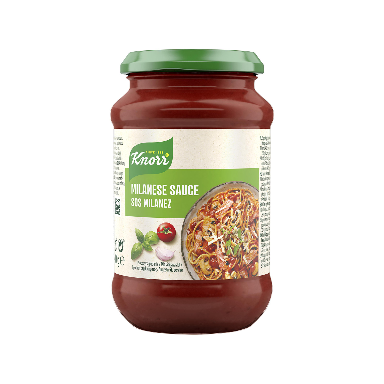 Knorr σάλτσα έτοιμη milanese 400g εικόνα 1