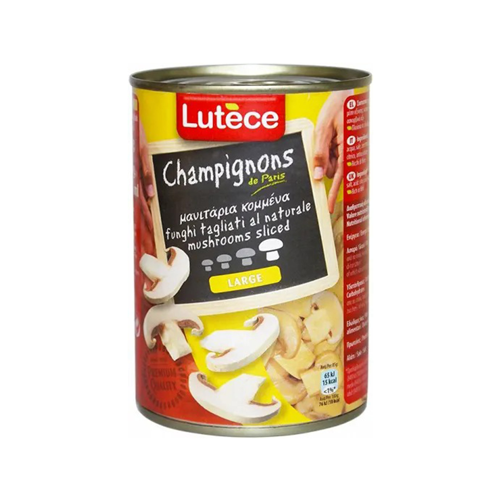Lutece Champignons μανιτάρια κομμένα 400g εικόνα 1