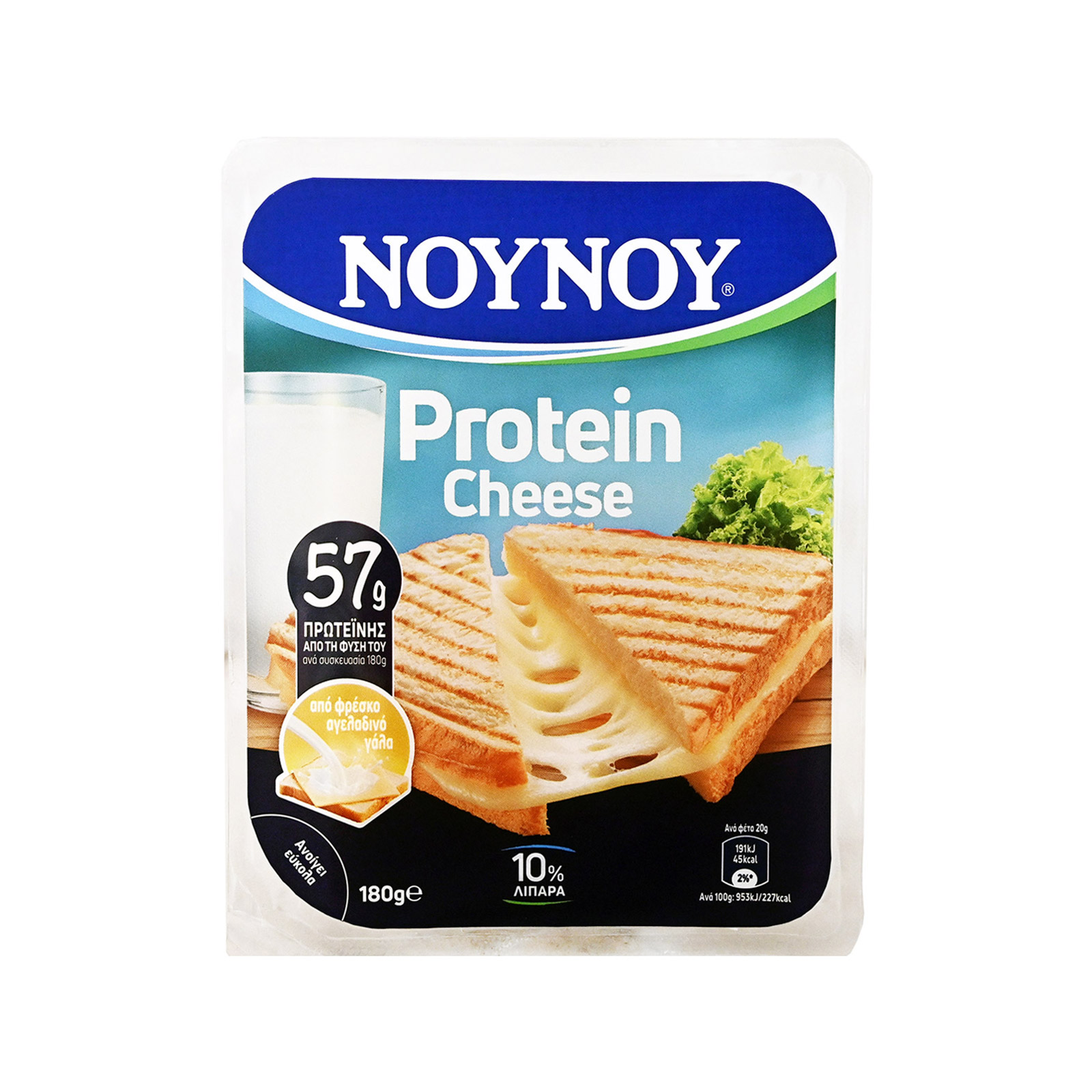 Νουνού Protein τυρί του τοστ σε φέτες 180g εικόνα 1