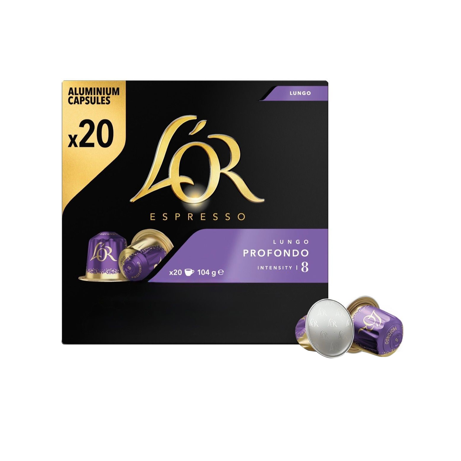 L'or espresso coffee capsules Lungo Profondo 104g image 1