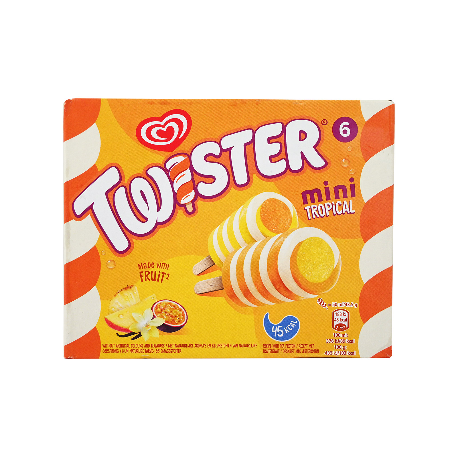 Walls Twister ice cream multipack tropical stick 6x50ml image 1