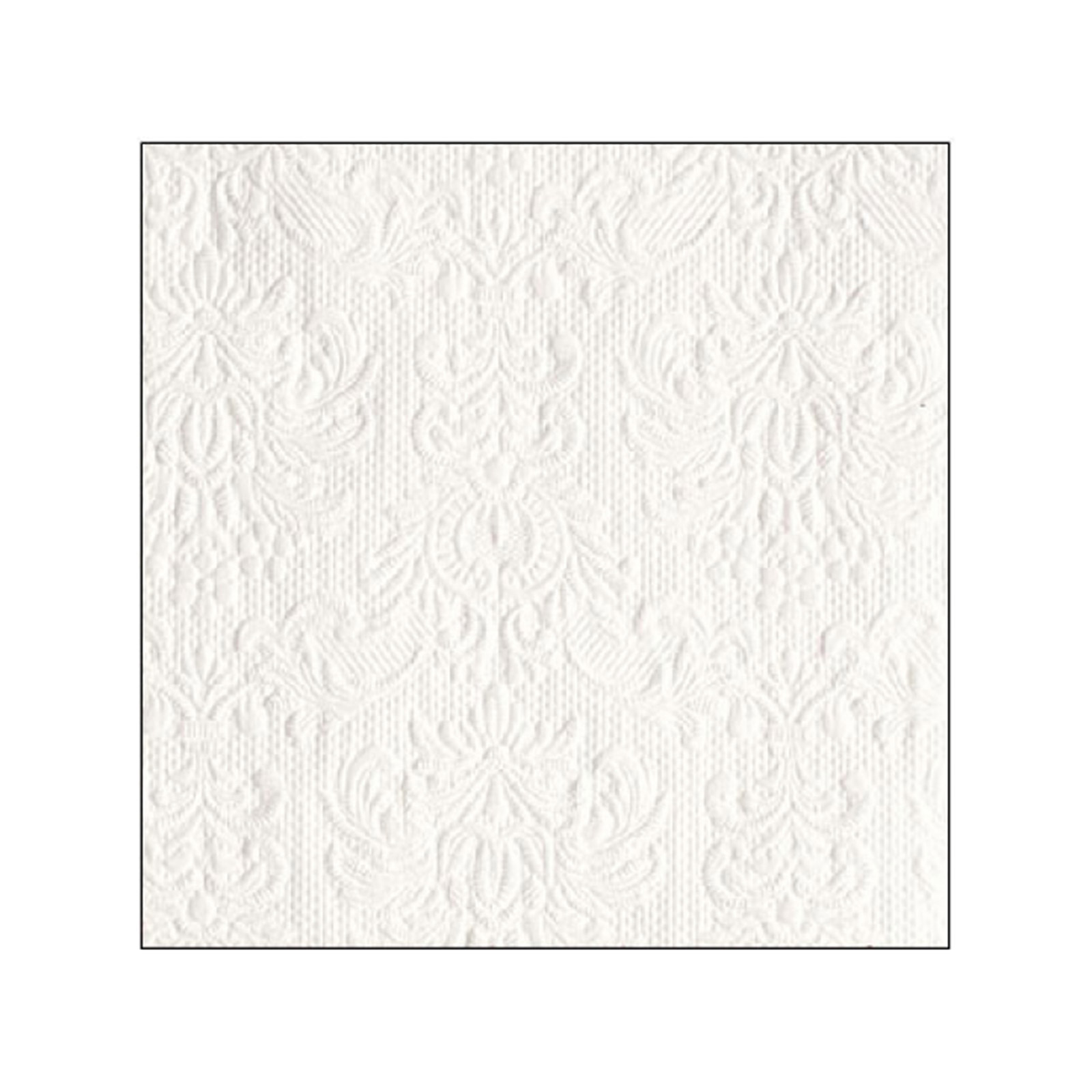Ambiente Elegance 12504925 χαρτοπετσέτες μικρές white 25x25εκ. 15 τεμάχια 70g εικόνα 1