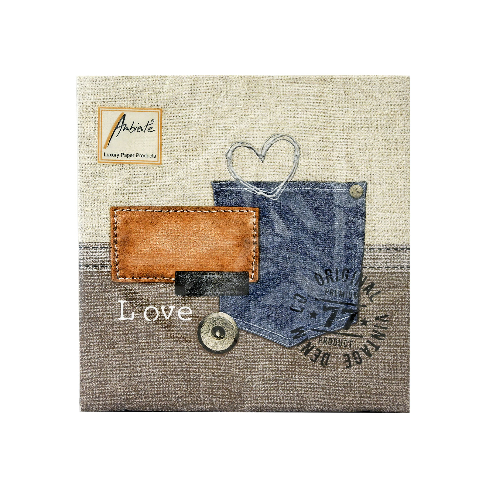 Ambiente χαρτοπετσέτες μεσαίες 33 x33 εκ, 20 τεμάχια 120g εικόνα 1