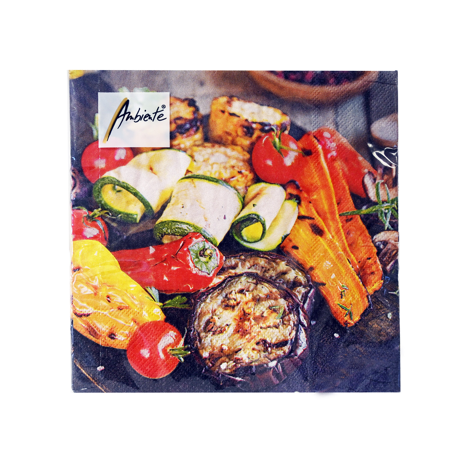 Ambiente 133161 χαρτοπετσέτες μεσαίες vegetables 33 x33 εκ, 20 τεμάχια 116g εικόνα 1