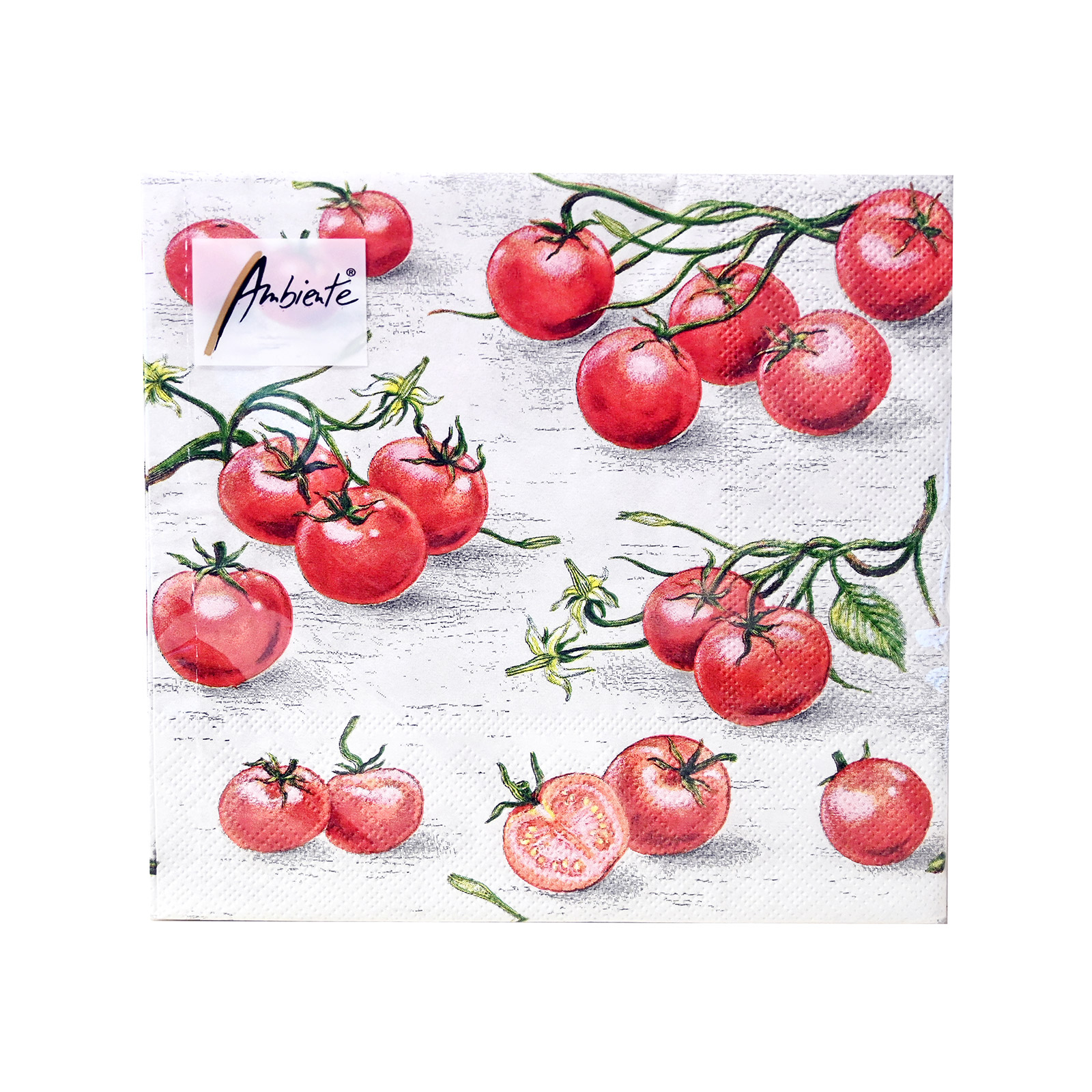 Ambiente 13316130 χαρτοπετσέτες μεσαίες tomato 33x33εκ. 20 τεμάχια 115g εικόνα 1