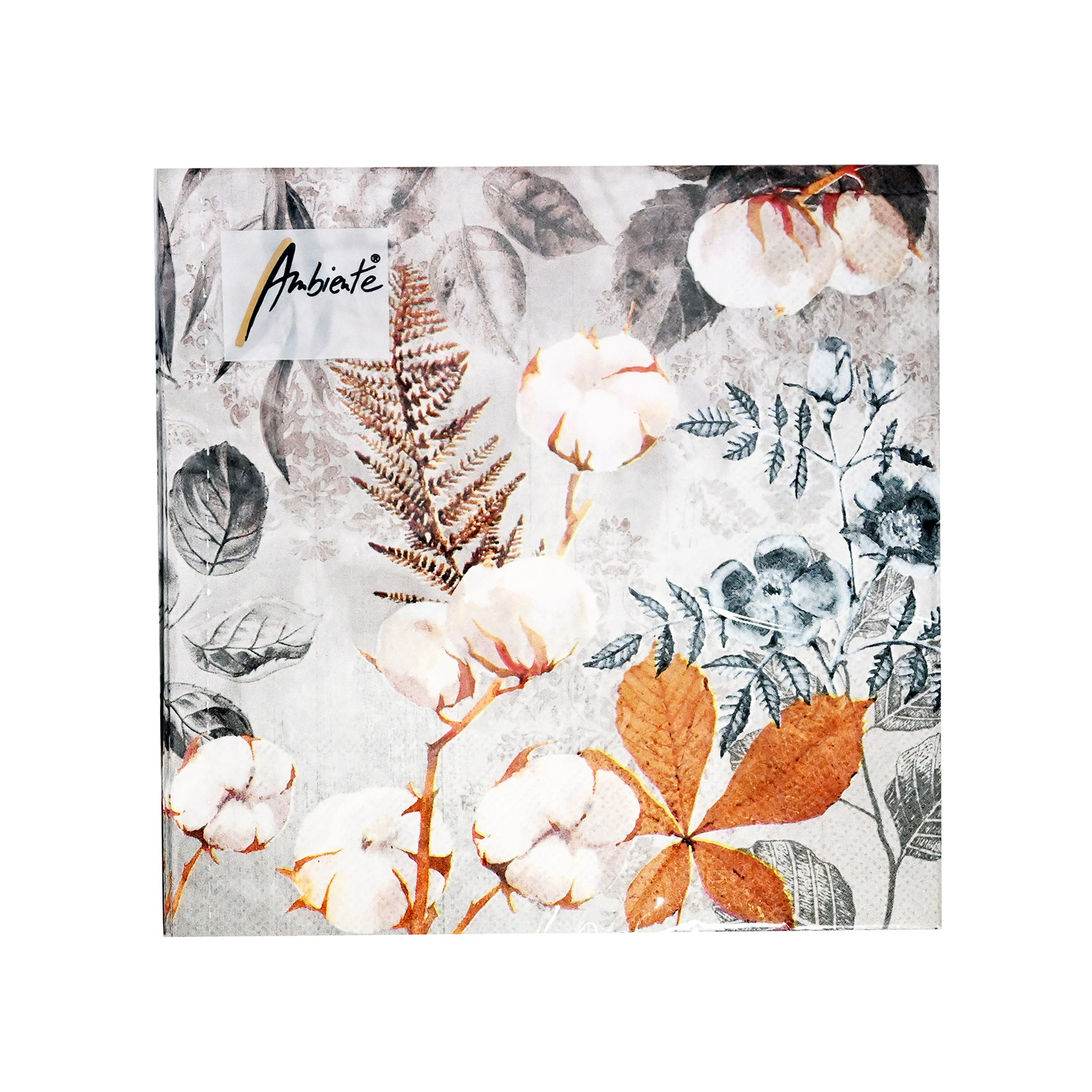 Ambiente 13316520 χαρτοπετσέτες μεσαίες 33x33εκ. 20 τεμάχια 120g εικόνα 1