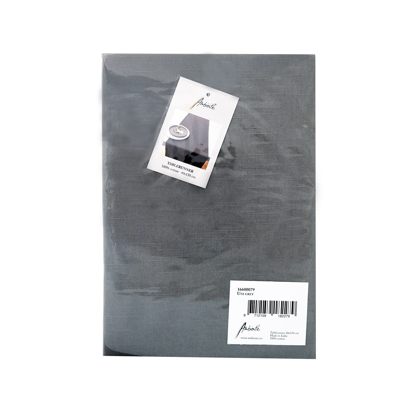 Ambiente 16600079 τραπεζομάντηλο ράνερ grey 40x150 εικόνα 1