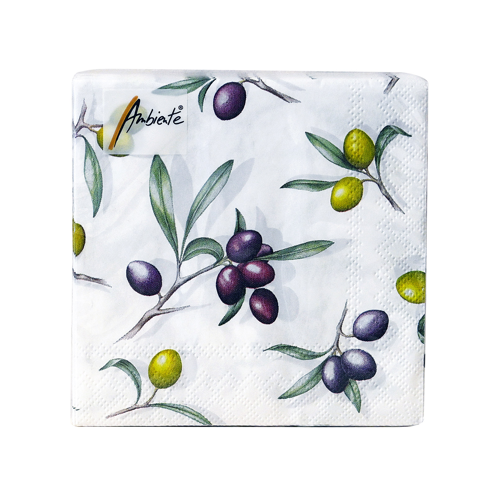 Ambiente χαρτοπετσέτες μικρές delicious olives 25x25εκ. 20 τεμάχια 70g εικόνα 1