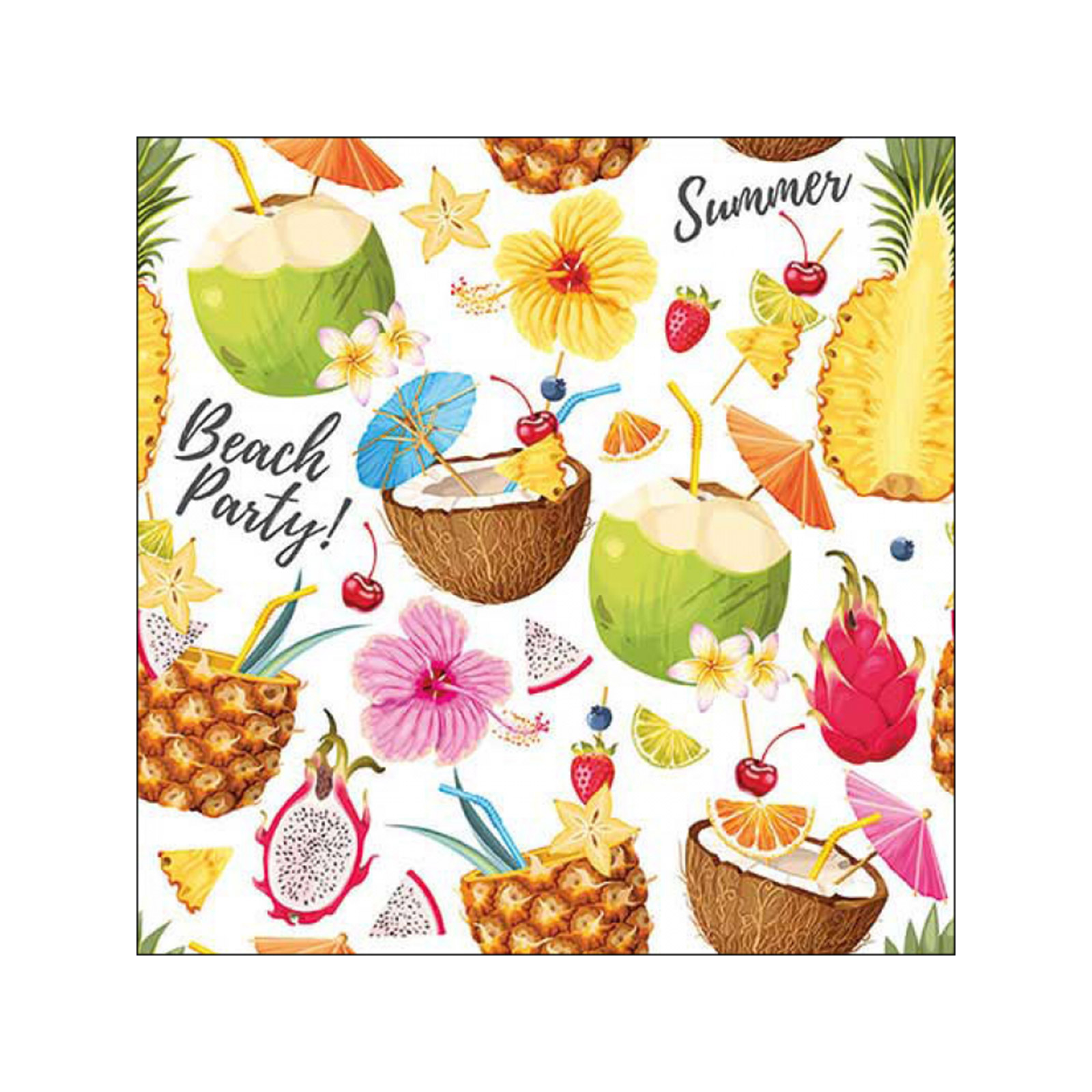 Ambiente 133183 medium napkins beach party 33 x 33 cm, 20 pieces 120g image 1