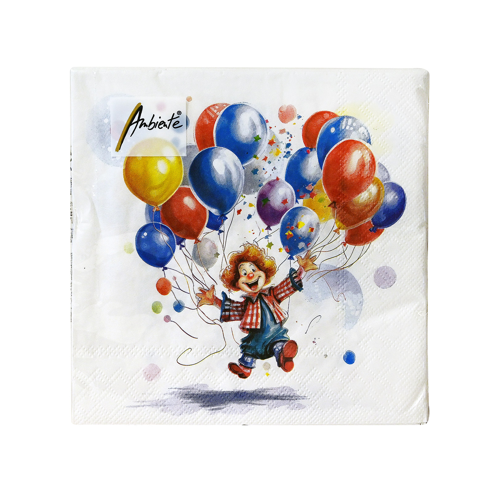 Ambiente χαρτοπετσέτες μεσαίες clown 33 x33 εκ, 20 τεμάχια 115g εικόνα 1
