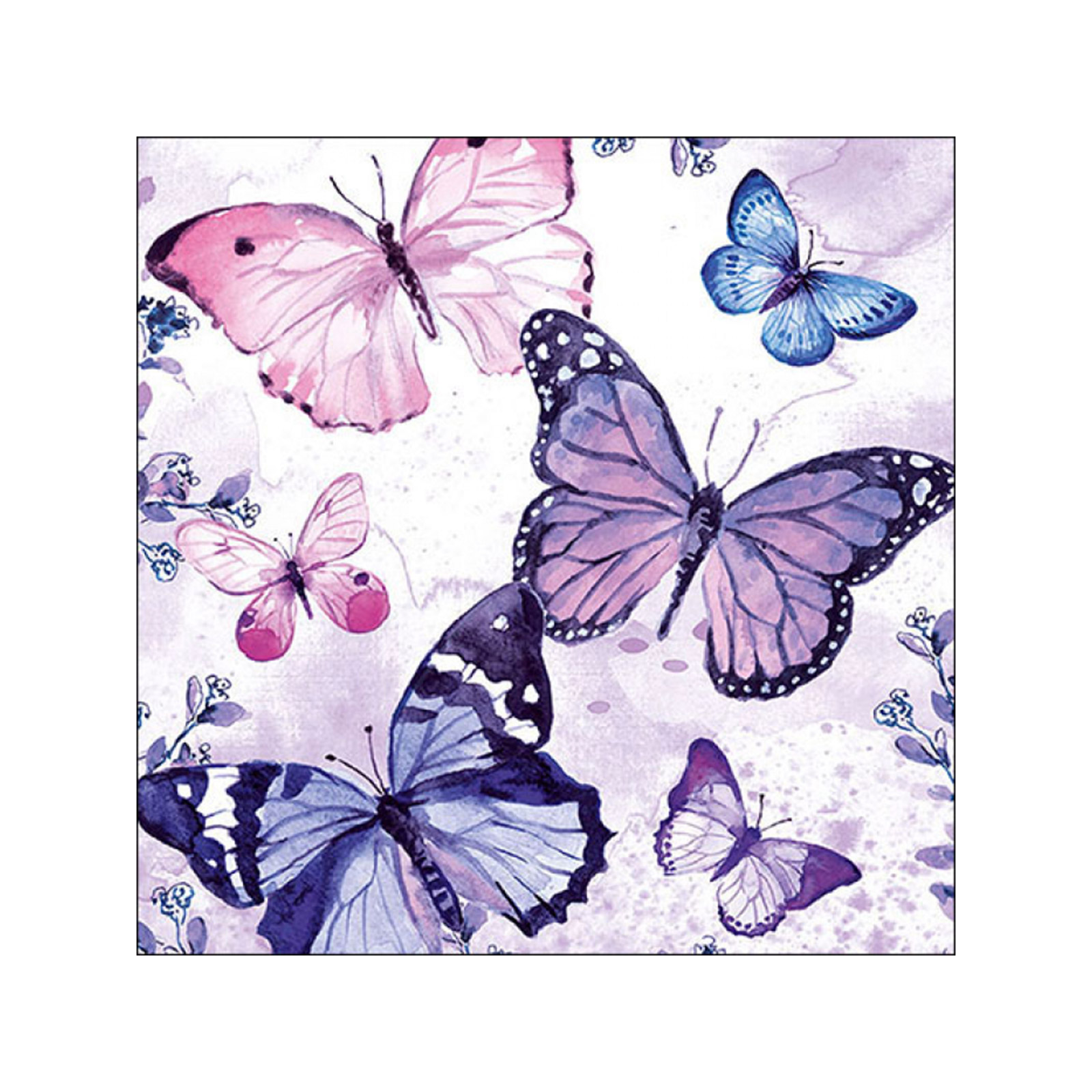 Ambiente medium napkins fluttering butterflies 33 x 33 cm, 20 pieces 120g image 1