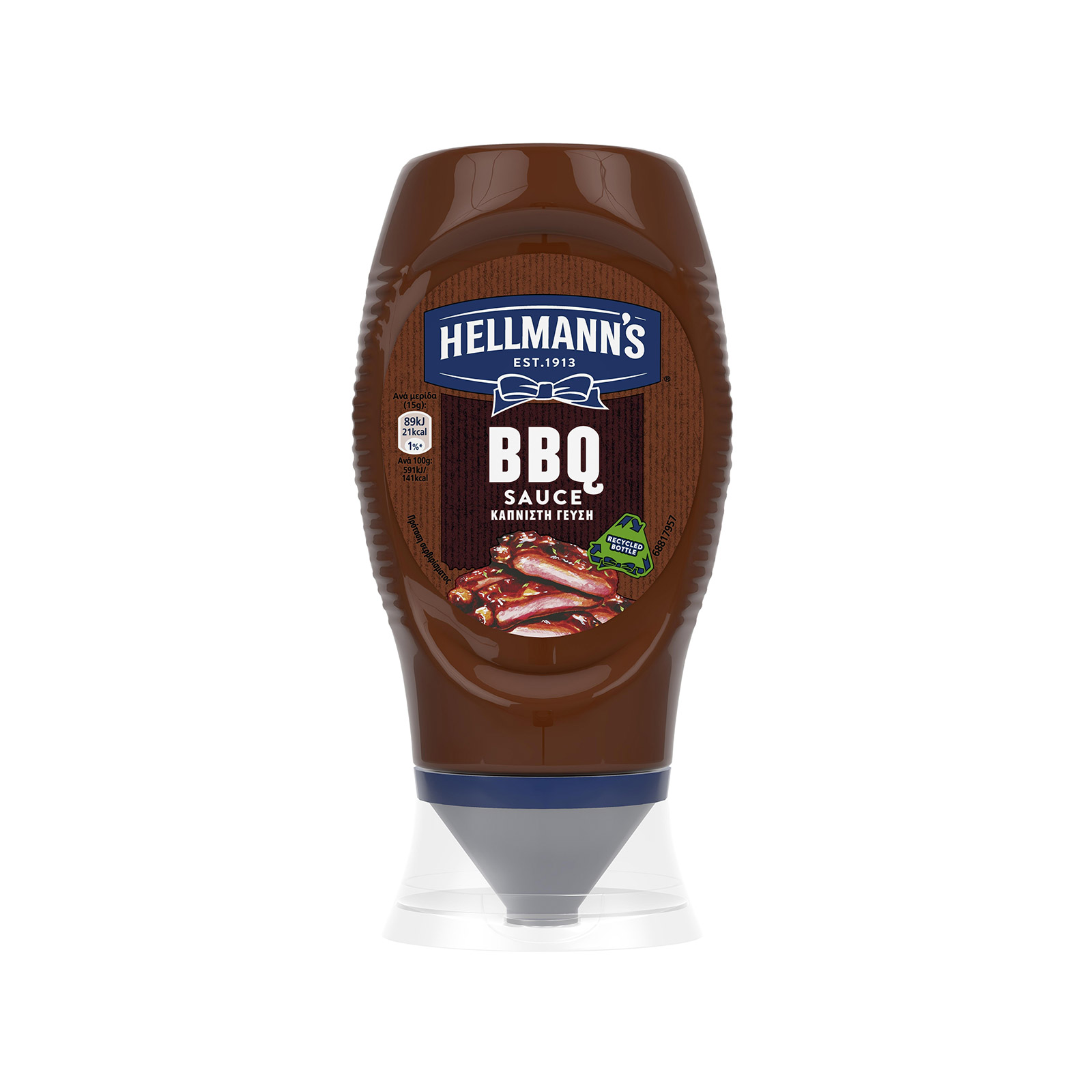 Hellmann's σάλτσα barbeque original 250lt εικόνα 1