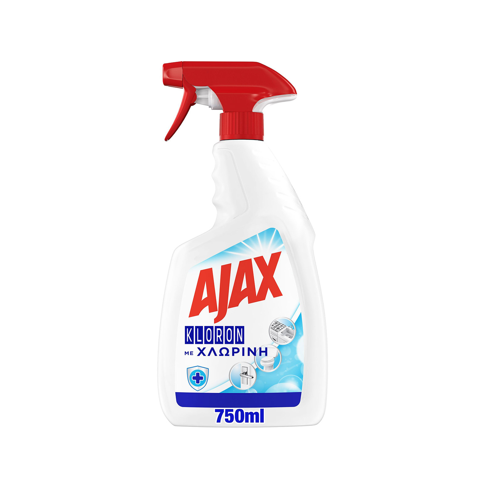 Ajax Kloron με χλωρίνη spray υγρό καθαριστικό 750ml εικόνα 1