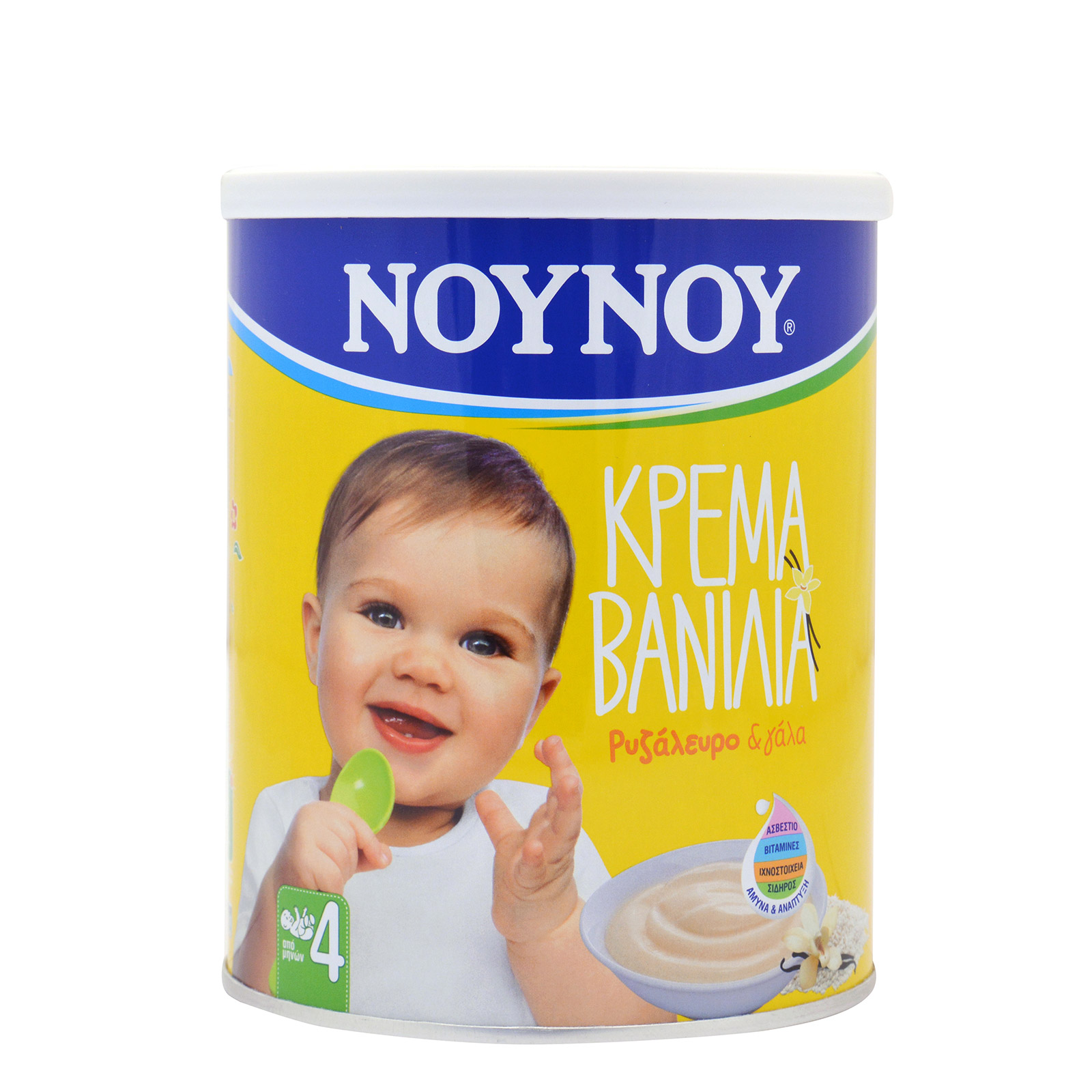 ΝΟΥΝΟΥ κρέμα σε σκόνη παιδική βανίλια, ρυζάλευρο & γάλα 350g εικόνα 1