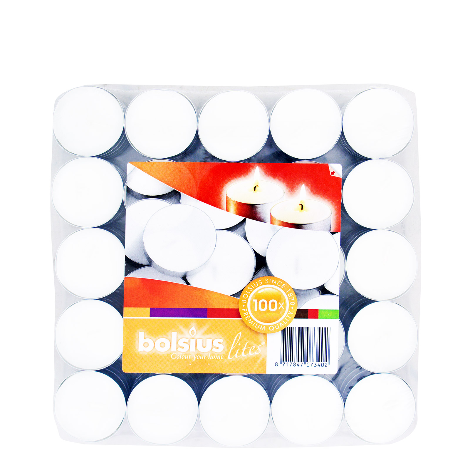 Bolsius κεριά ρεσώ λευκό 100τεμ εικόνα 1