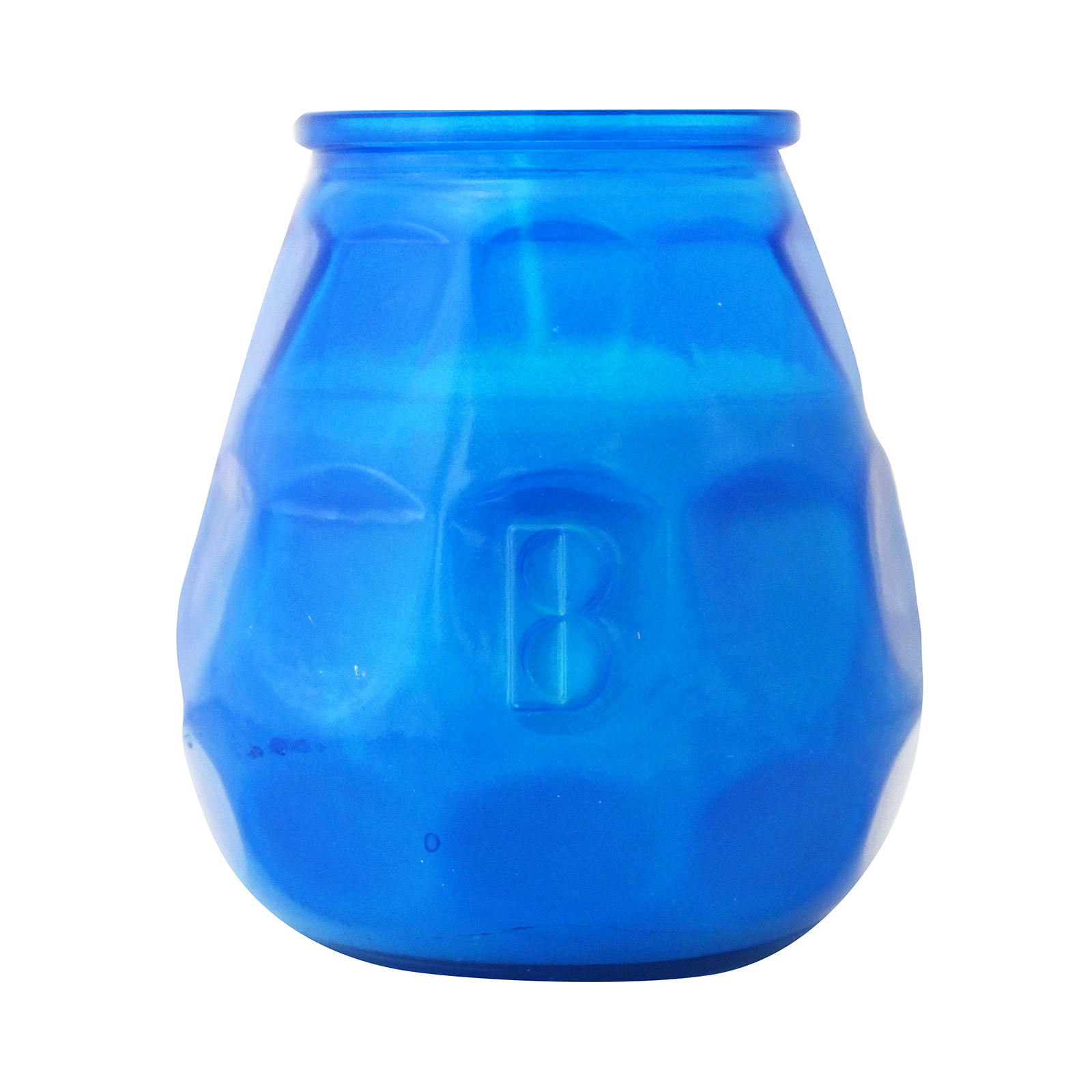 Bolsius 104/96 κερί σε γυάλινο φαναράκι μπλε εικόνα 1