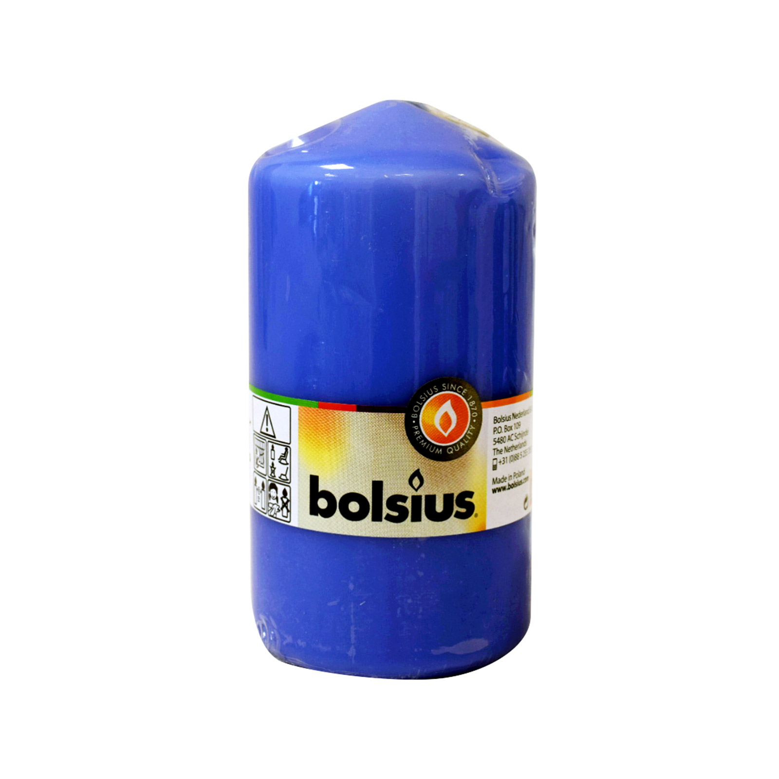Bolsius 150/78 κερί κυλινδρικό blue εικόνα 1