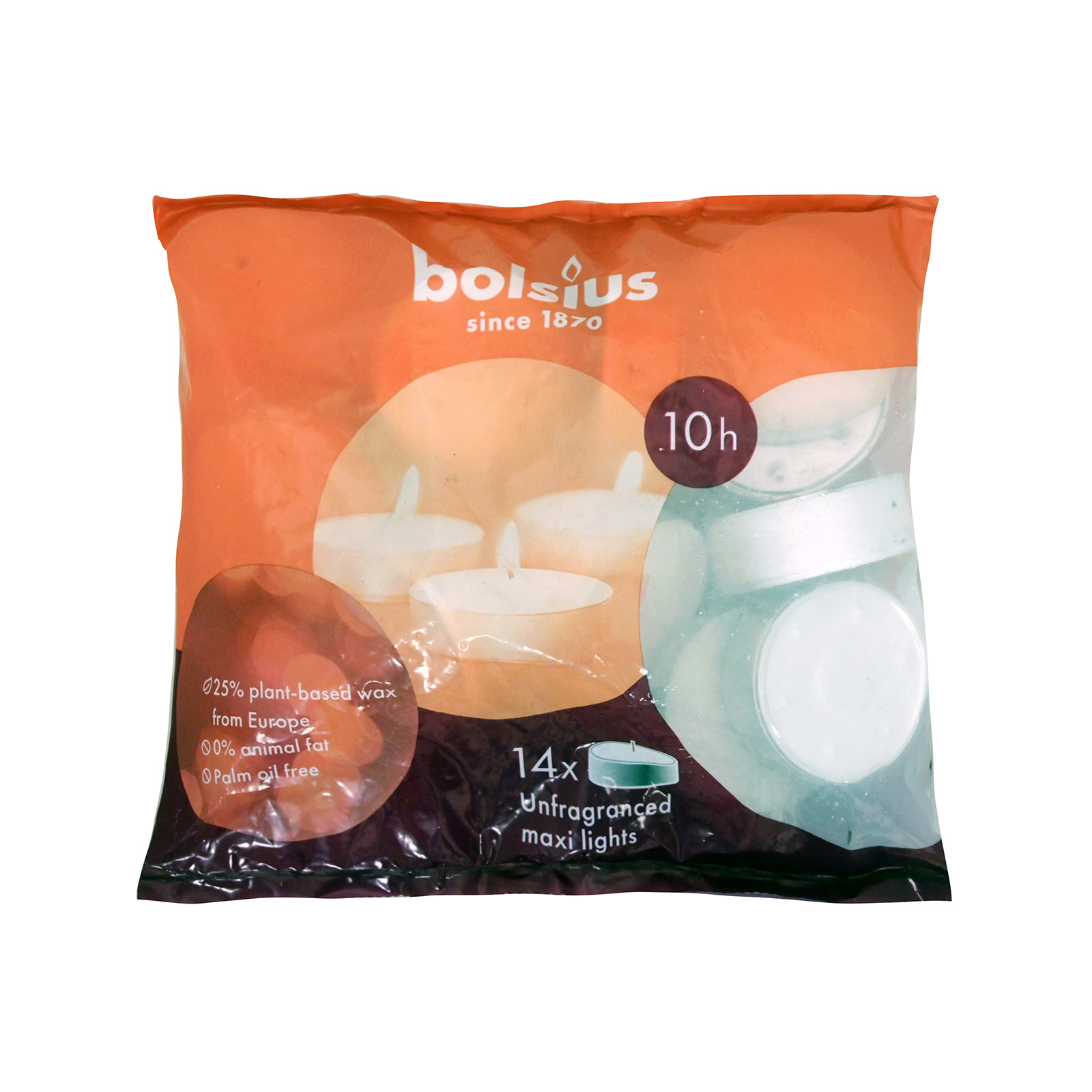 Bolsius κεριά ρεσώ λευκό 10 ωρών 14τεμ εικόνα 1