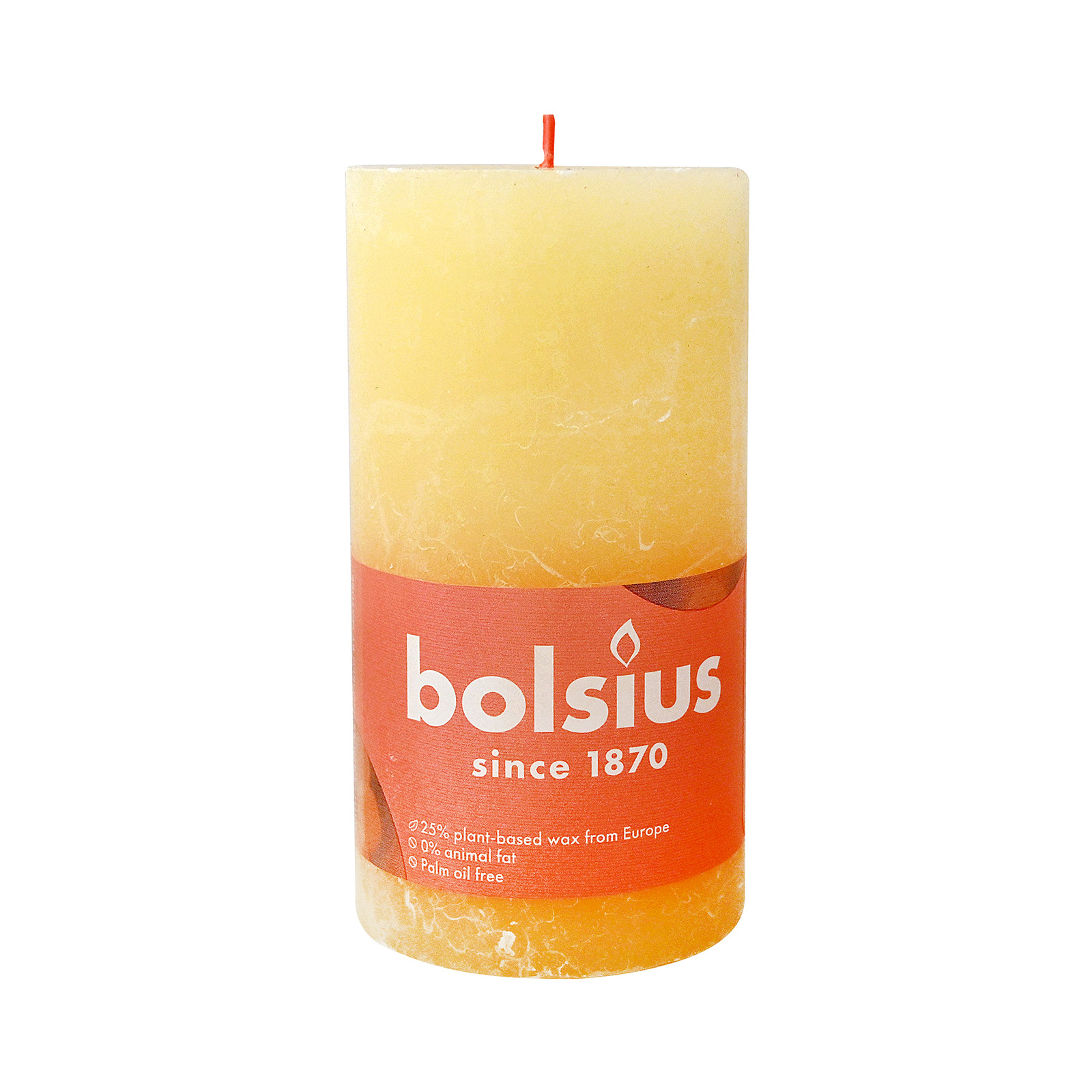 Bolsius 130/68 κερί κυλινδρικό rust yellow εικόνα 1