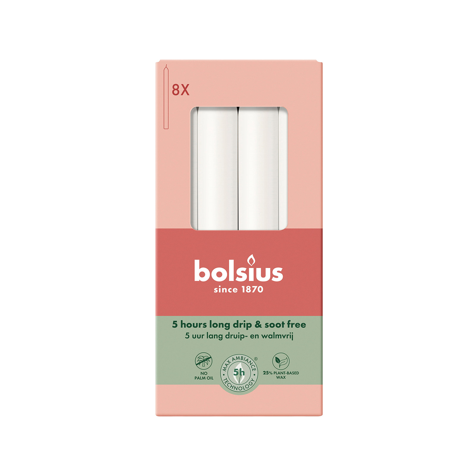 Bolsius 170/20 candle 8pcs image 1