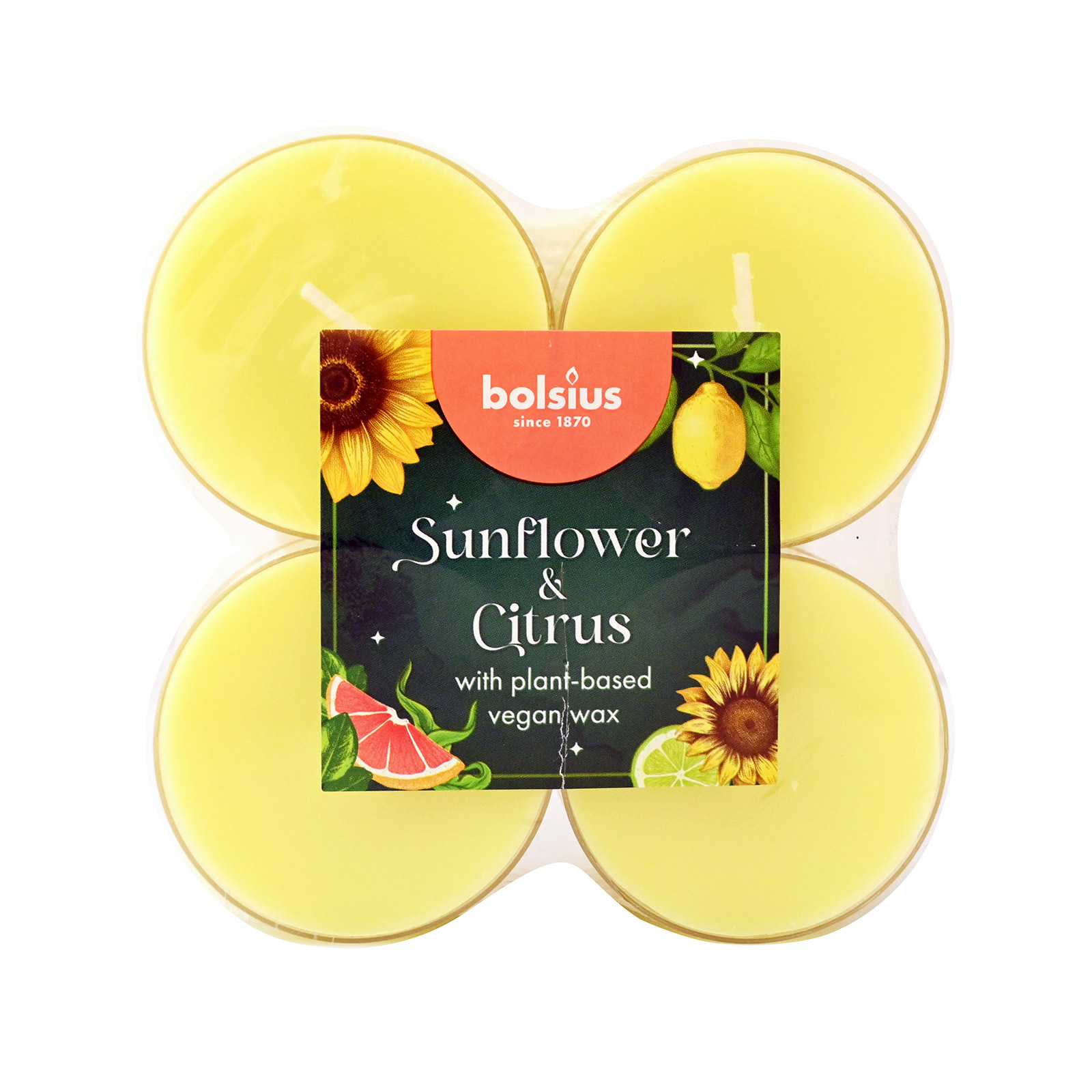 Bolsius κεριά ρεσώ sunflower & citrus 8 ωρών 8τεμ εικόνα 1