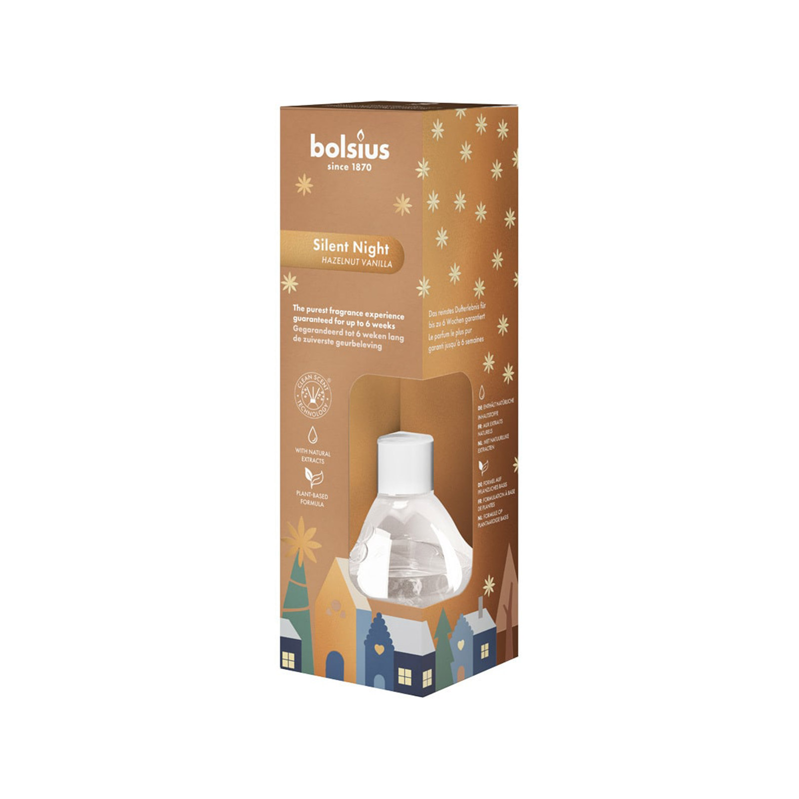 Bolsius Silent Night candle diffuser hazelnut - vanilla 60ml image 1