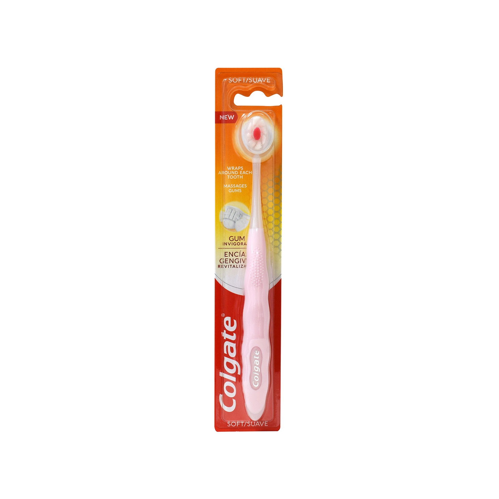 Colgate Gum Invigorate toothbrush pink/ soft image 1
