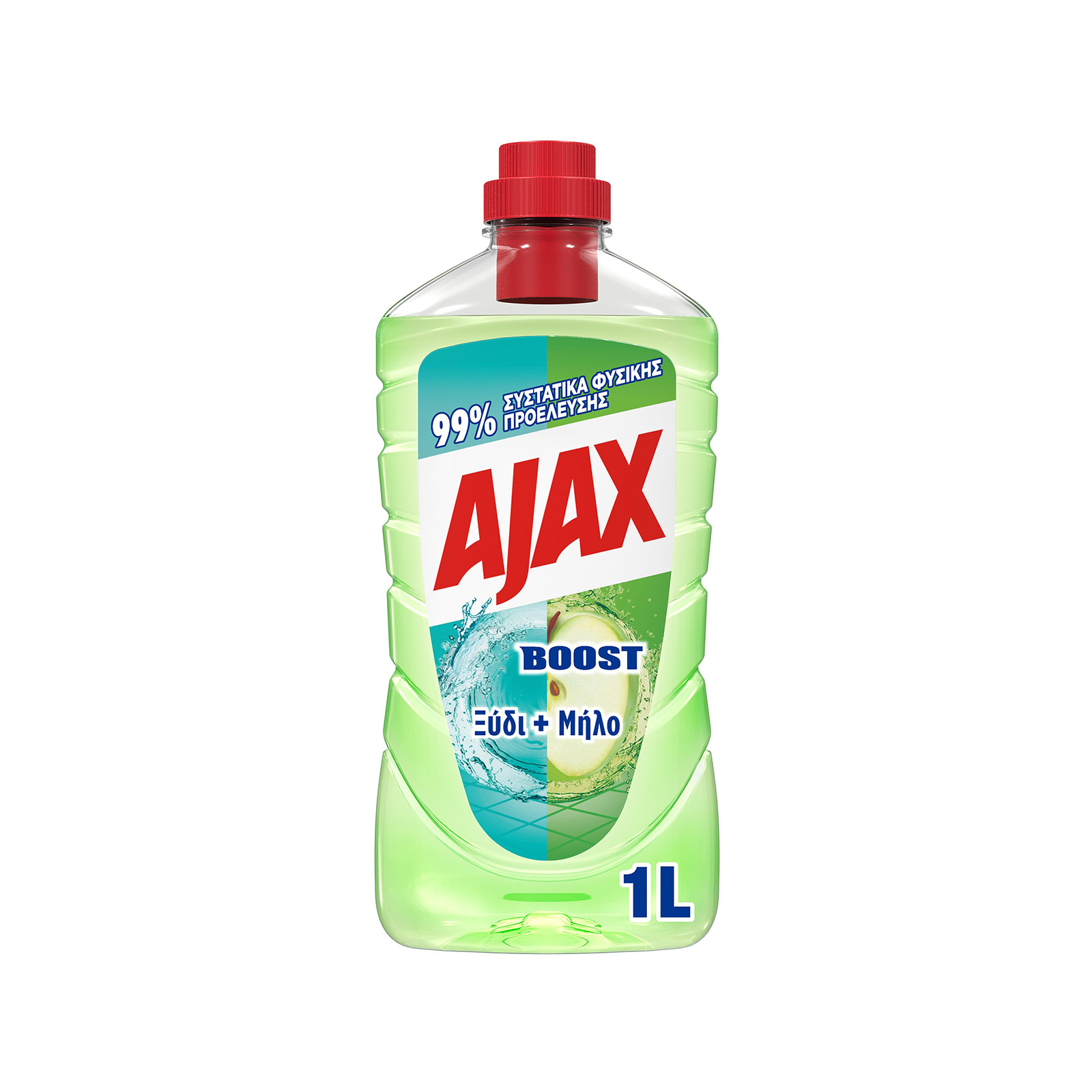 Ajax Boost υγρό καθαριστικό πατώματος ξίδι & μήλο 1lt εικόνα 1