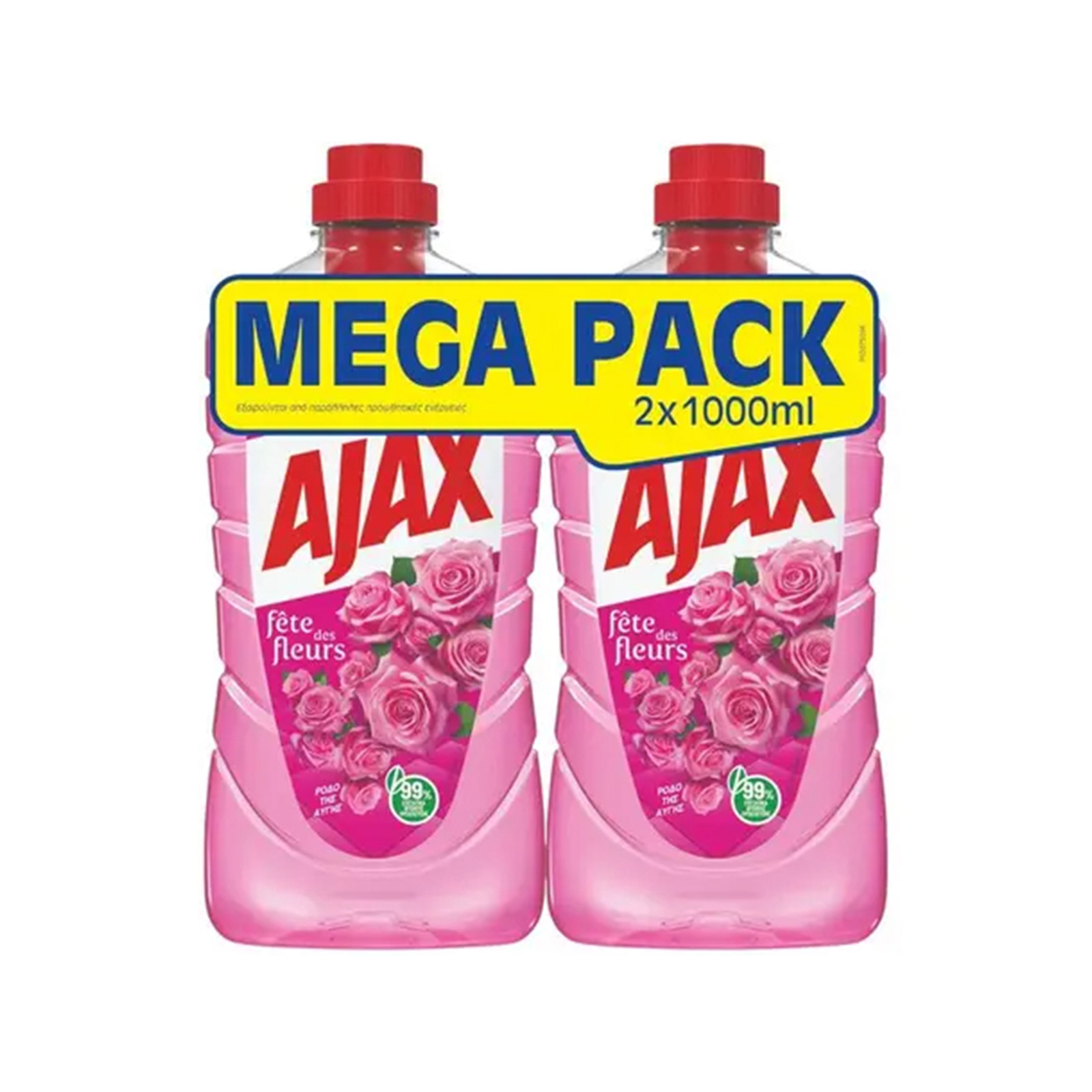 Ajax Fete des fleurs υγρό καθαριστικό οικιακής χρήσης ρόδο της αυγής 2x1lt εικόνα 1