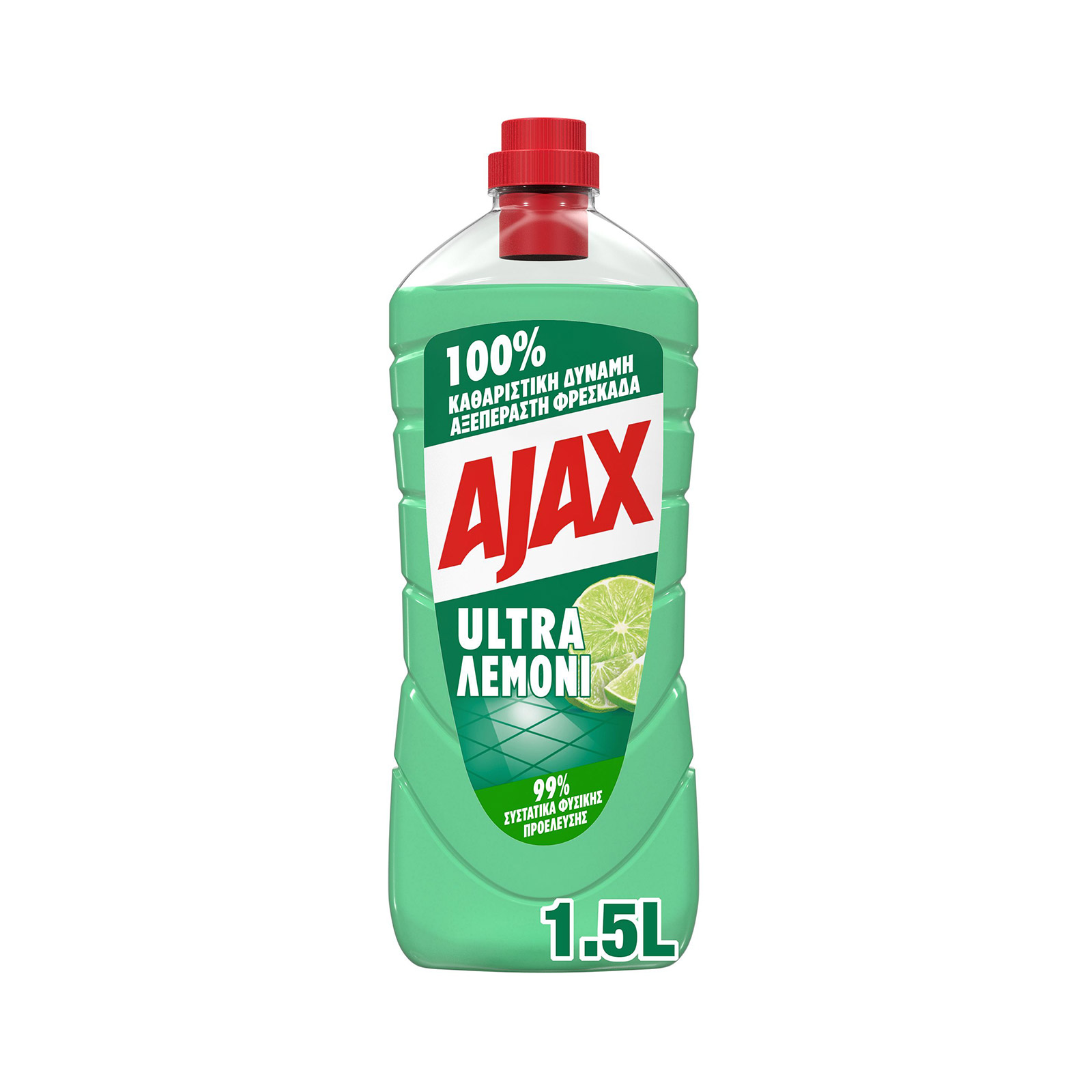 Ajax Ultra υγρό καθαριστικό οικιακής χρήσης λεμόνι 1500ml εικόνα 1