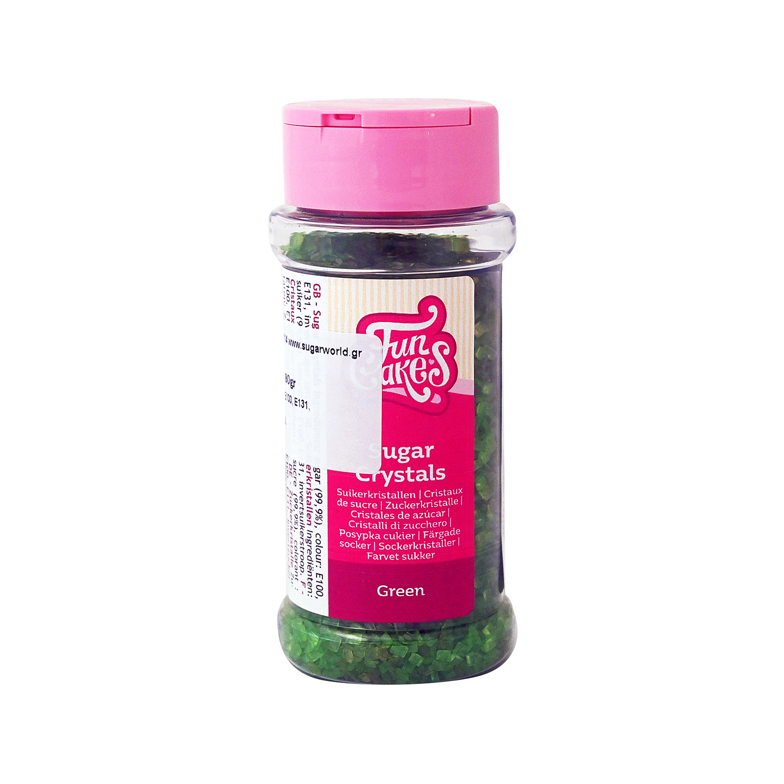 Fun Cakes Crystals Springles green sugar 80g image 1