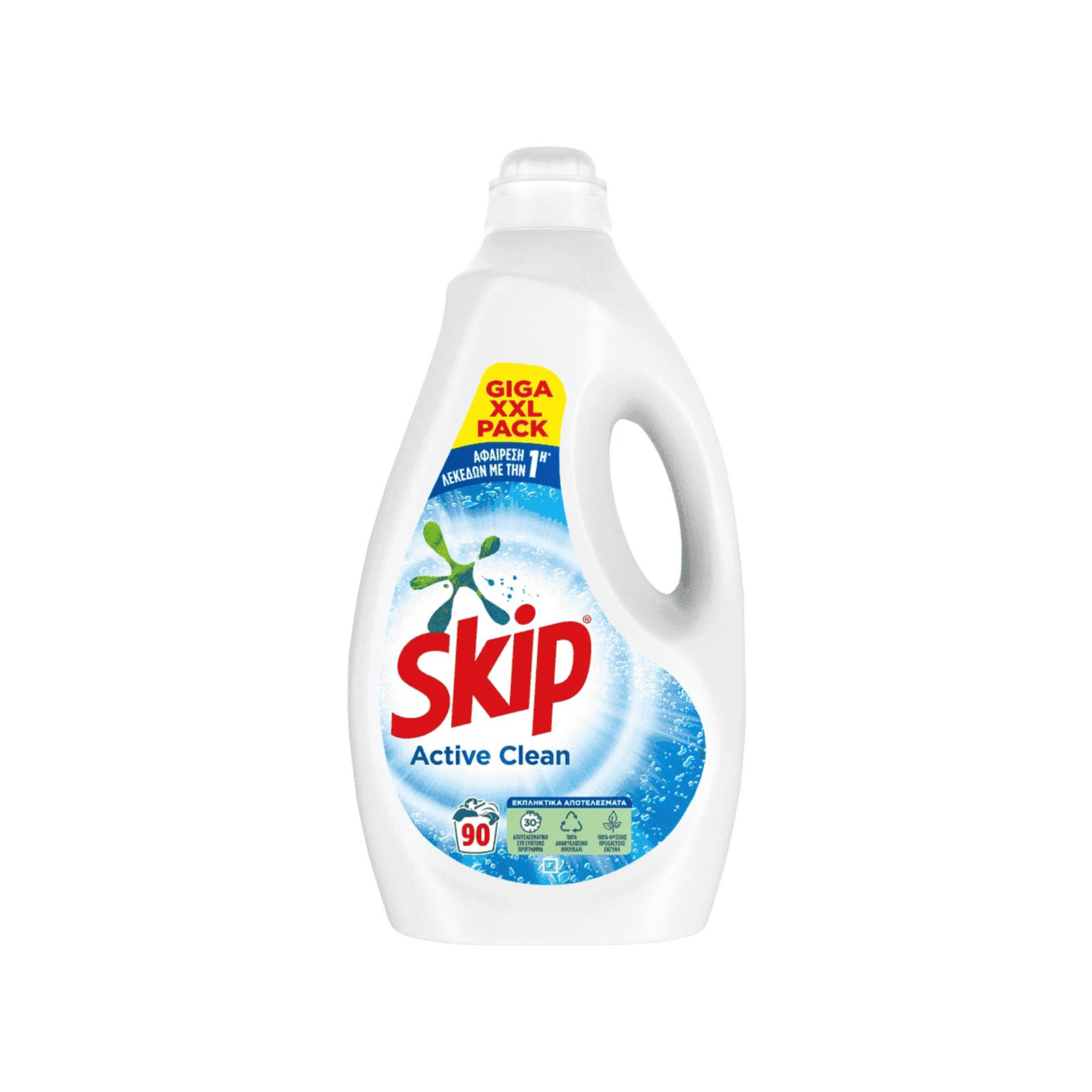 Skip υγρό απορρυπαντικό πλυντηρίου ρούχων Active Clean 4,5lt 90μεζ εικόνα 1