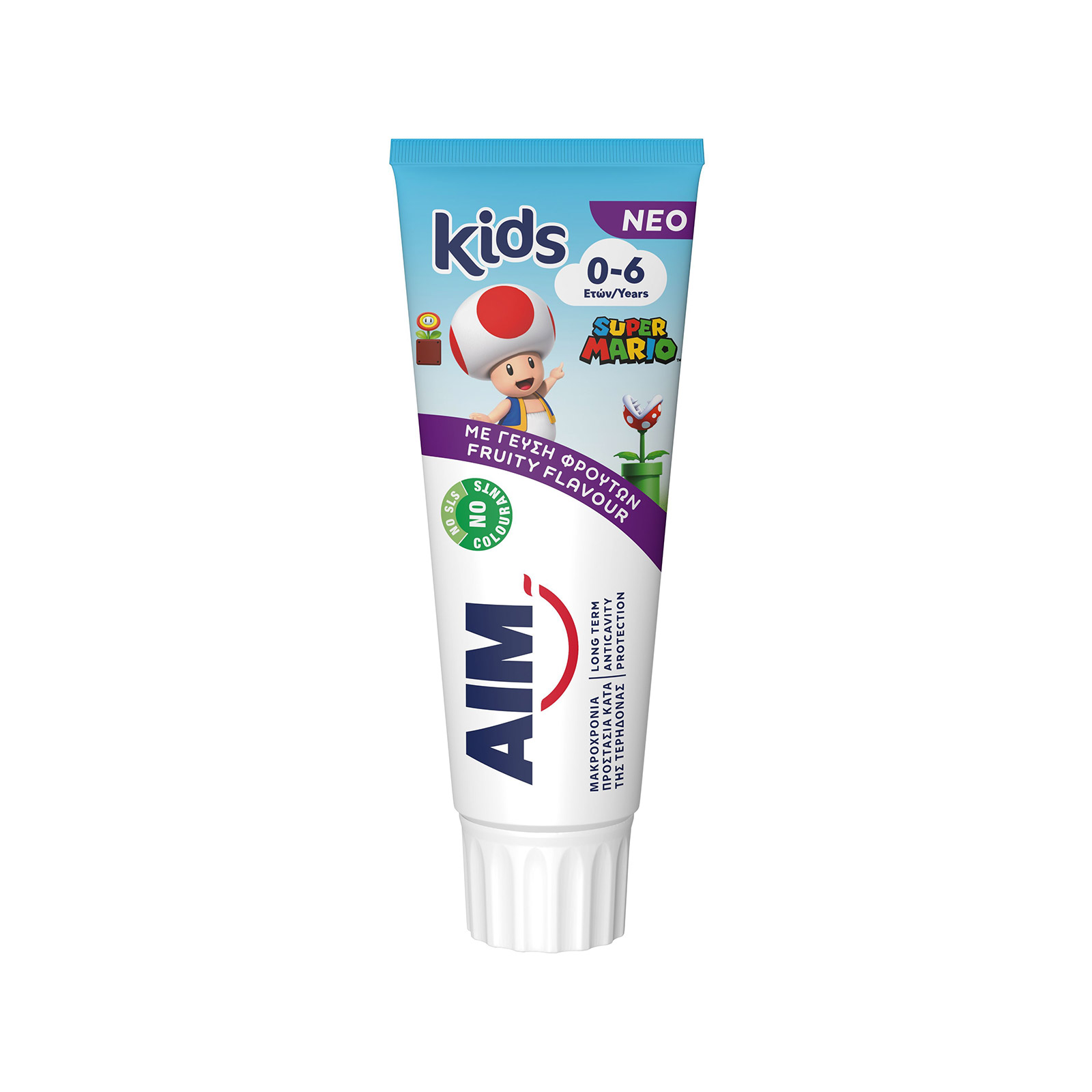 Aim 6 οδοντόκρεμα παιδική 0-6 μηνών 75ml εικόνα 1